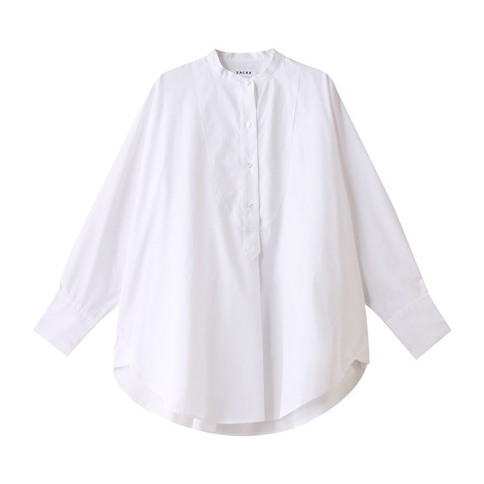 【シックで洗練されたシャツアイテム サクラ 人気通販 / SACRA /Chic and sophisticated shirt items】シーンレスで愛用したい優秀なシャツなど、おすすめ!注目の人気トレンド、レディースファッションの通販アイテム  人気、トレンドファッション・服の通販 founy(ファニー) 【サクラ/SACRA】 トレンドファッション・スタイル  Fashion Trends ファッション、ブランド PICK UP! Fashion Brand Pick Up ファッション Fashion レディースファッション WOMEN トップス・カットソー Tops/Tshirt シャツ/ブラウス Shirts/Blouses シンプル Simple スリーブ Sleeve ドレス Dress ロング Long 別注 Special Order シルク Silk フロント Front ループ Loop ワッシャー Washer おすすめ Recommend なめらか Smooth インナー Inner スキッパー Skipper セットアップ Set Up ヨーク Yoke |ID:stp329100000004800