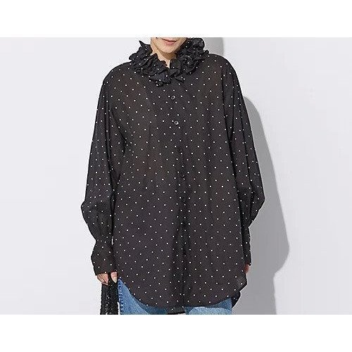 crinkle crinkle crinkle 定番人気のフリルカラーシャツ 人気、トレンドファッション・服の通販 founy(ファニー) 【クリンクル クリンクル クリンクル/crinkle crinkle crinkle】 トレンドファッション・スタイル  Fashion Trends トレンド、ファッションスタイル Fashion Trends ファッション Fashion レディースファッション WOMEN トップス・カットソー Tops/Tshirt シャツ/ブラウス Shirts/Blouses ロング / Tシャツ T-Shirts 2024年 2024 2024-2025秋冬・A/W Aw/Autumn/Winter/Fw/Fall/2024-2025 ドット Dot フリル Frills メンズ Mens 人気 Popularity 定番 Standard |ID:prp329100004020711