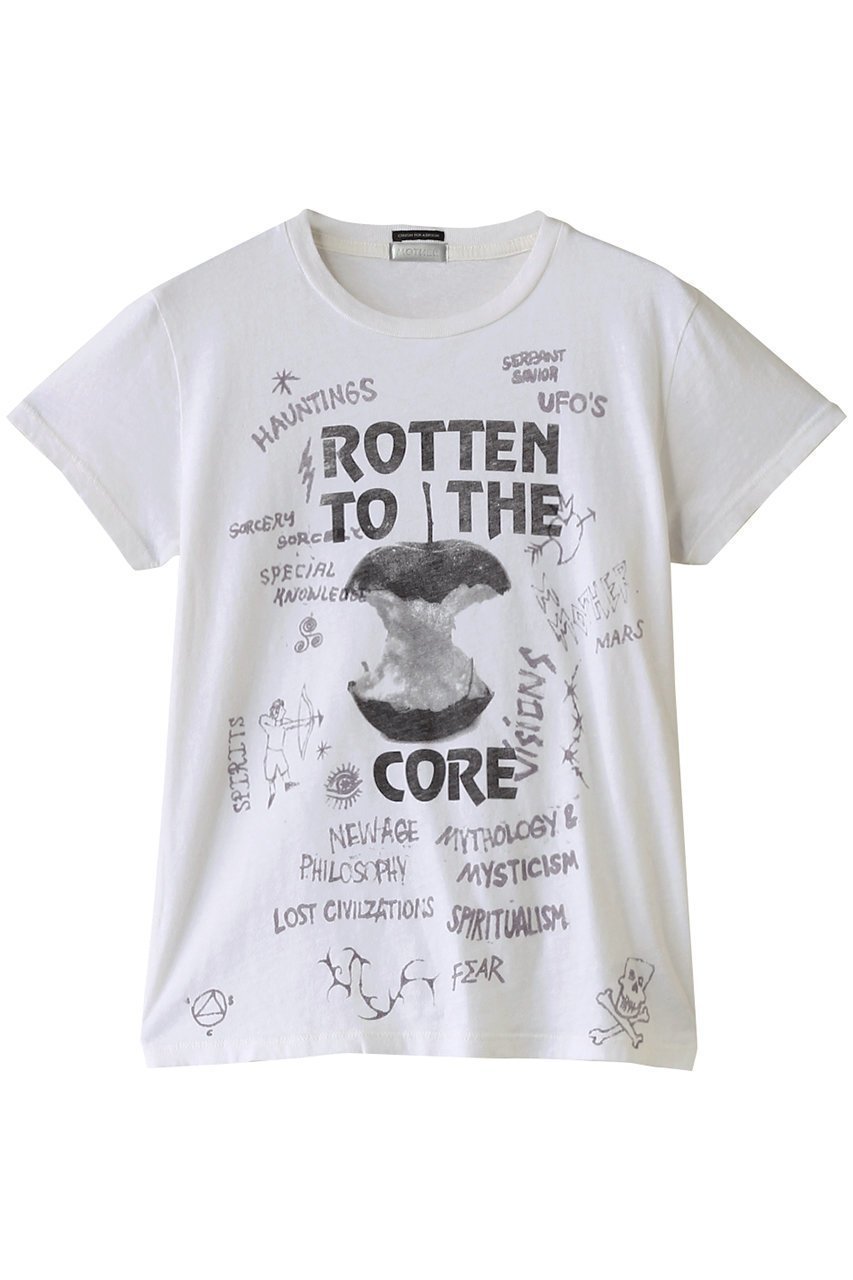 Tシャツを主役にスタイリングしたい1枚 ”ROTTEN TO THE CORE”をモチーフにした遊び心たっぷりのプリントが視線を集めるTシャツ 人気、トレンドファッション・服の通販 founy(ファニー) 【マザー/MOTHER】 トレンドファッション・スタイル  Fashion Trends ファッション、ブランド PICK UP! Fashion Brand Pick Up ファッション Fashion レディースファッション WOMEN トップス・カットソー Tops/Tshirt シャツ/ブラウス Shirts/Blouses ロング / Tシャツ T-Shirts カットソー Cut and Sewn 2025年 2025 A/W・秋冬 Aw・Autumn/Winter・Fw・Fall-Winter S/S・春夏 Ss・Spring/Summer ショート Short スキニー Skinny スリム Slim スリーブ Sleeve プリント Print モチーフ Motif ワイド Wide 夏 Summer 春 Spring |ID:prp329100004248022