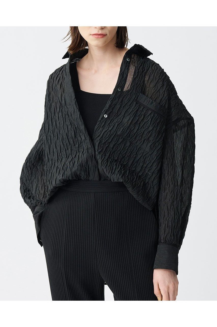 【軽やかさと華やかさを纏う】ジャカード素材のシアーブラウス 人気、トレンドファッション・服の通販 founy(ファニー) 【アンクレイヴ/uncrave】 トレンドファッション・スタイル  Fashion Trends ファッション、ブランド PICK UP! Fashion Brand Pick Up ファッション Fashion レディースファッション WOMEN トップス・カットソー Tops/Tshirt シャツ/ブラウス Shirts/Blouses エアリー Airy カフス Cuffs シアー Sheer ジャカード Jacquard スリーブ Sleeve ポケット Pocket ロング Long NEW・新作・新着・新入荷 New Arrivals |ID:prp329100004504506