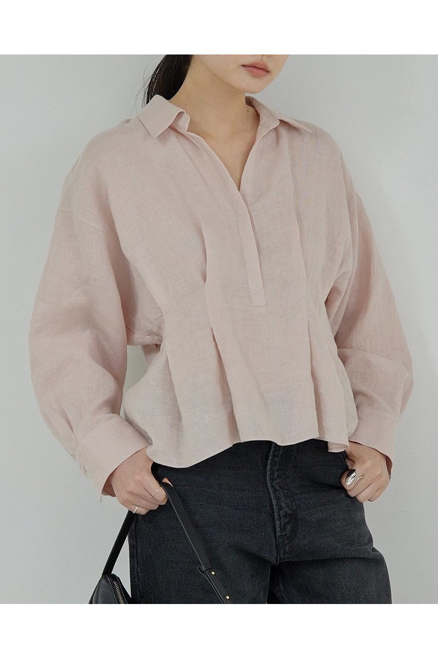 【シルエットで魅せる】ロングスリーブのウエストシェイプブラウス 人気、トレンドファッション・服の通販 founy(ファニー) 【ガリャルダガランテ/GALLARDAGALANTE】 トレンドファッション・スタイル  Fashion Trends ファッション、ブランド PICK UP! Fashion Brand Pick Up ファッション Fashion レディースファッション WOMEN トップス・カットソー Tops/Tshirt シャツ/ブラウス Shirts/Blouses シェイプ Shape スキッパー Skipper スリーブ Sleeve デニム Denim ロング Long ワイド Wide NEW・新作・新着・新入荷 New Arrivals |ID:prp329100004423925