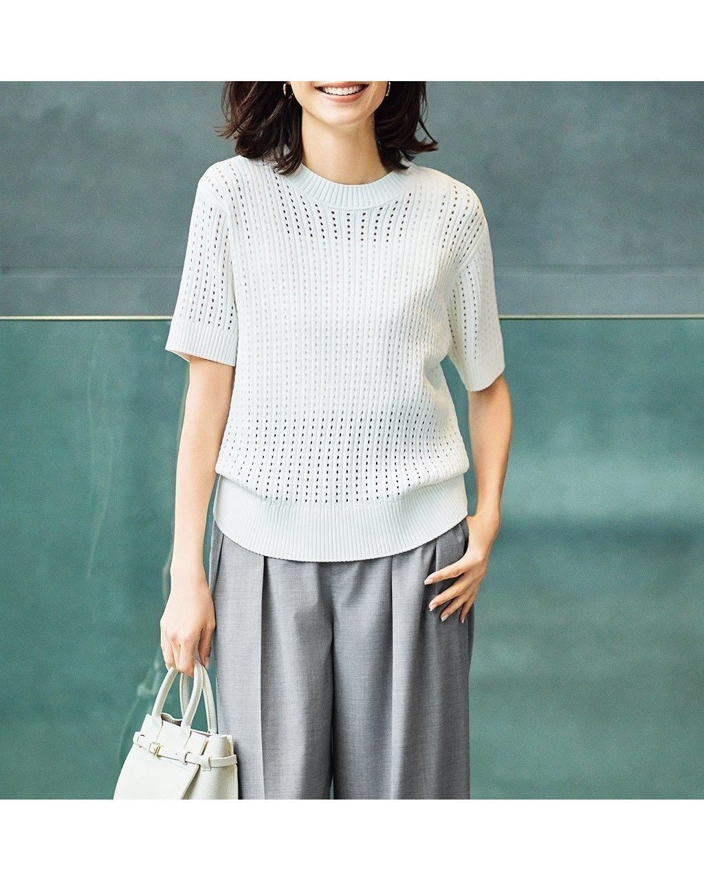 透かし編みが涼しげで上品。40代・50代の大人女性に似合う、洒落感サマーニットトップス 人気、トレンドファッション・服の通販 founy(ファニー) 【ドゥクラッセ/DoCLASSE】 トレンドファッション・スタイル  Fashion Trends ファッション、ブランド PICK UP! Fashion Brand Pick Up ファッション Fashion レディースファッション WOMEN トップス・カットソー Tops/Tshirt ニット Knit Tops NEW・新作・新着・新入荷 New Arrivals おすすめ Recommend コンパクト Compact サマー Summer セーター Sweater フォルム Form 今季 This Season 透かし Watermark |ID:prp329100004506528