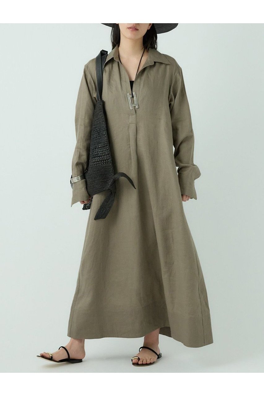 チャンパカシリーズのフレンチリネン100% ロングスキッパーワンピース 人気、トレンドファッション・服の通販 founy(ファニー) 【カオス/Chaos】 トレンドファッション・スタイル  Fashion Trends ファッション、ブランド PICK UP! Fashion Brand Pick Up ファッション Fashion レディースファッション WOMEN ワンピース Dress チュニック Tunic キャンバス Canvas サンダル Sandals チュニック Tunic フラット Flat フランス France フレンチ French リネン Linen ロング Long ワッシャー Washer 吸水 Water Absorption 夏 Summer |ID:prp329100004485190