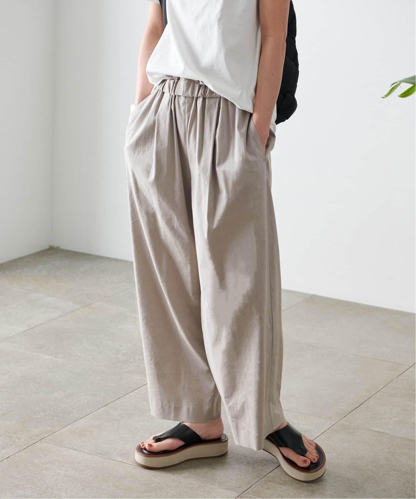 【洗えてストレッチ性あり】ON・OFF使えるリネン混クロップドパンツ 人気、トレンドファッション・服の通販 founy(ファニー) 【ジャーナルスタンダード/JOURNAL STANDARD】 トレンドファッション・スタイル  Fashion Trends ファッション、ブランド PICK UP! Fashion Brand Pick Up ファッション Fashion レディースファッション WOMEN パンツ Pants 2025年 2025 2025春夏・S/S Ss,Spring/Summer,2025 ウォッシャブル Washable ワイド Wide |ID:prp329100004429004