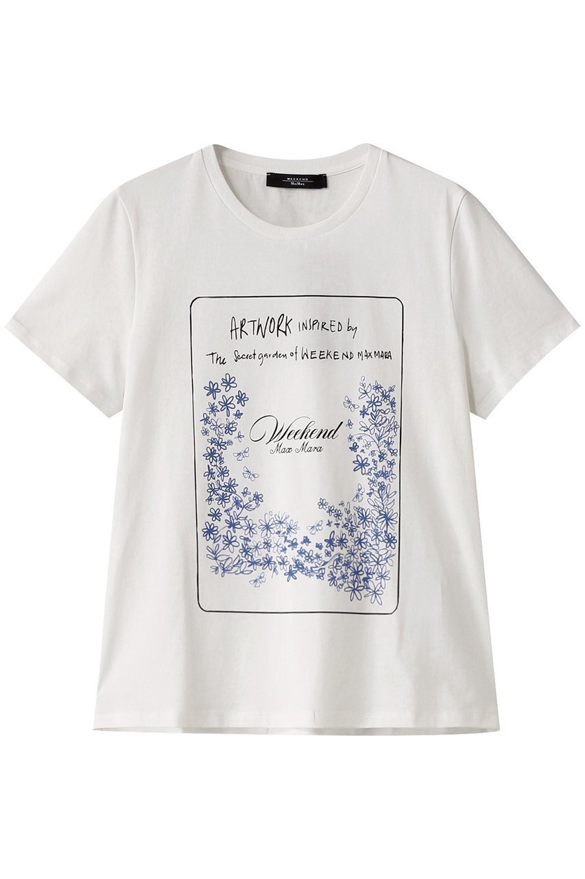 【洗練プリントで大人の遊び心を】バタフライロゴ入りコットンTシャツ 人気、トレンドファッション・服の通販 founy(ファニー) 【マックスマーラ/Max Mara】 トレンドファッション・スタイル  Fashion Trends ファッション、ブランド PICK UP! Fashion Brand Pick Up ファッション Fashion レディースファッション WOMEN トップス・カットソー Tops/Tshirt シャツ/ブラウス Shirts/Blouses ロング / Tシャツ T-Shirts カットソー Cut and Sewn おすすめ Recommend インナー Inner コンパクト Compact ショート Short スリーブ Sleeve プリント Print |ID:prp329100004393642