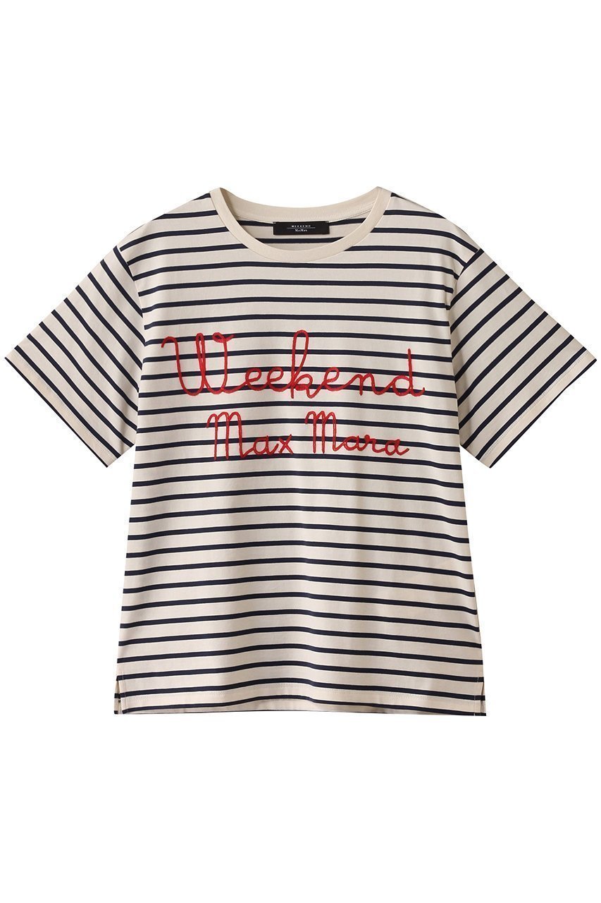【大人カジュアルの主役】グラフィック刺繍が映えるコットンTシャツ 人気、トレンドファッション・服の通販 founy(ファニー) 【マックスマーラ/Max Mara】 トレンドファッション・スタイル  Fashion Trends ファッション、ブランド PICK UP! Fashion Brand Pick Up ファッション Fashion レディースファッション WOMEN トップス・カットソー Tops/Tshirt シャツ/ブラウス Shirts/Blouses ロング / Tシャツ T-Shirts カットソー Cut and Sewn グラフィック Graphic ショート Short ストレート Straight スリーブ Sleeve バランス Balance フロント Front ボトム Bottom モチーフ Motif |ID:prp329100004493410