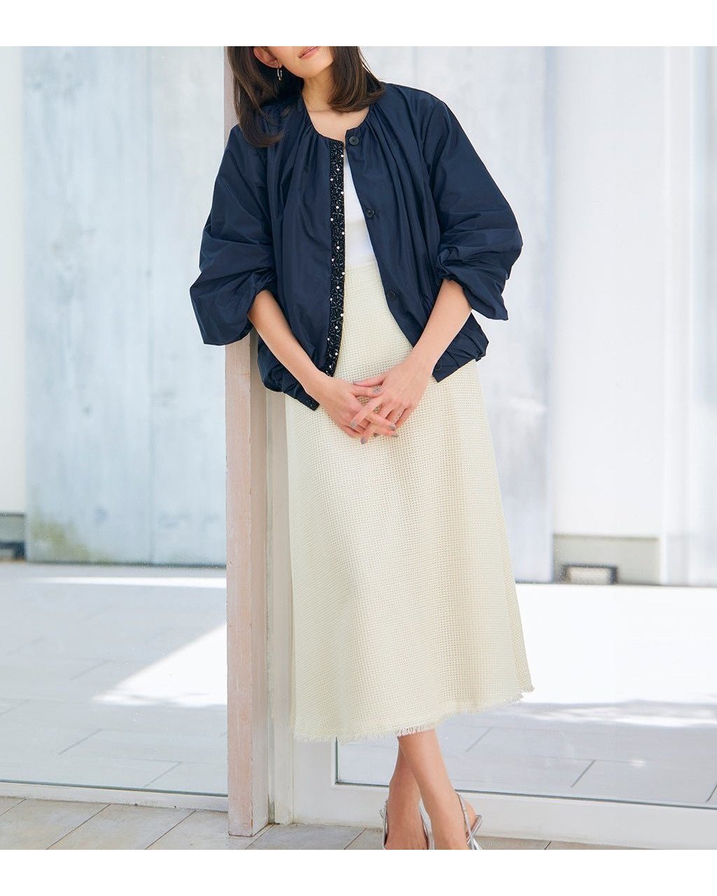 40代50代の大人女性にふさわしいからみ織りのAラインスカート 人気、トレンドファッション・服の通販 founy(ファニー) 【ドゥクラッセ/DoCLASSE】 トレンドファッション・スタイル  Fashion Trends ファッション、ブランド PICK UP! Fashion Brand Pick Up ファッション Fashion レディースファッション WOMEN スカート Skirt シンプル Simple パイピング Piping フリンジ Fringe メッシュ Mesh 夏 Summer 春 Spring S/S・春夏 Ss・Spring/Summer |ID:prp329100004433385