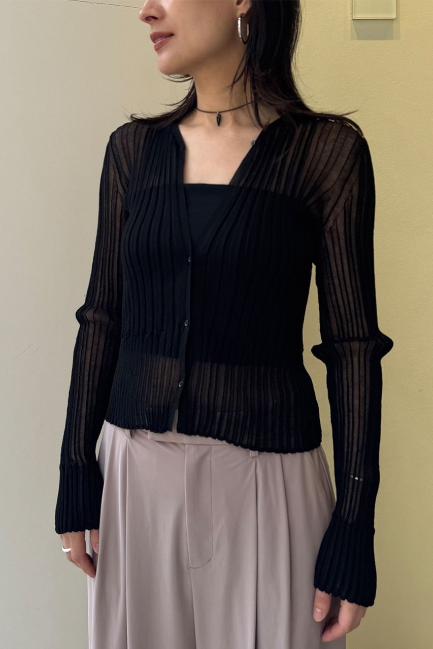 透け感で魅せる上品シルエットの大人カーディガン 人気、トレンドファッション・服の通販 founy(ファニー) 【スタニングルアー/STUNNING LURE】 トレンドファッション・スタイル  Fashion Trends ファッション、ブランド PICK UP! Fashion Brand Pick Up ファッション Fashion レディースファッション WOMEN トップス・カットソー Tops/Tshirt ニット Knit Tops カーディガン Cardigans Vネック V-Neck カーディガン Cardigan シアー Sheer シンプル Simple デコルテ Decolletage エレガント 上品 Elegant 切替 Switching NEW・新作・新着・新入荷 New Arrivals |ID:prp329100004497587
