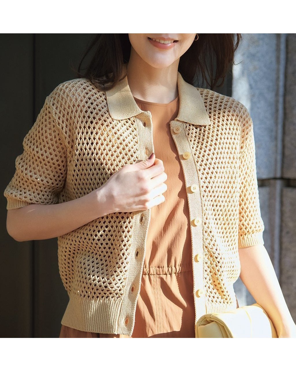 暑い季節に頼れる機能性が嬉しい、吸湿速乾&抗菌防臭素材を使用した和紙混ニットのメッシュカーディガン 人気、トレンドファッション・服の通販 founy(ファニー) 【ドゥクラッセ/DoCLASSE】 トレンドファッション・スタイル  Fashion Trends ファッション、ブランド PICK UP! Fashion Brand Pick Up ファッション Fashion レディースファッション WOMEN トップス・カットソー Tops/Tshirt カーディガン Cardigans NEW・新作・新着・新入荷 New Arrivals カーディガン Cardigan ポロシャツ Polo Shirt メッシュ Mesh 抗菌 Antibacterial |ID:prp329100004524197