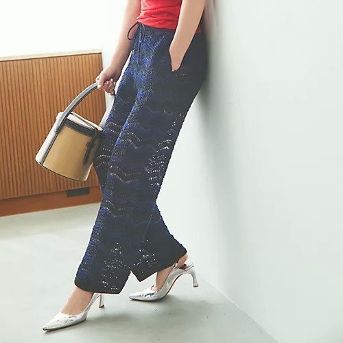 透け感が旬なジグザグ編みニットパンツで涼しげスタイルを【Coohem】 人気、トレンドファッション・服の通販 founy(ファニー) 【コーヘン/Coohem】 トレンドファッション・スタイル  Fashion Trends トレンド、ファッションスタイル Fashion Trends ファッション Fashion レディースファッション WOMEN トップス・カットソー Tops/Tshirt ニット Knit Tops ドローコード Draw Cord ベーシック Basic 洗える Washable |ID:prp329100004440259