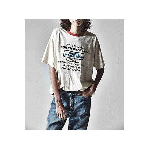 1981年を感じさせるノスタルジックな一枚 ヴィンテージリメイクTシャツ〈Dance Marathon〉 人気、トレンドファッション・服の通販 founy(ファニー) 【クチュールドアダム/COUTURE D'ADAM】 トレンドファッション・スタイル  Fashion Trends ファッション、ブランド PICK UP! Fashion Brand Pick Up ファッション Fashion レディースファッション WOMEN トップス・カットソー Tops/Tshirt シャツ/ブラウス Shirts/Blouses ロング / Tシャツ T-Shirts コレクション Collection パイピング Piping プリント Print モチーフ Motif ラバー Rubber リメイク Remake ヴィンテージ Vintage |ID:prp329100004257509