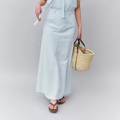 【MADISONBLUE/マディソンブルー】の涼やかさとハンサムさを備えた別注フレアスカート 人気、トレンドファッション・服の通販 founy(ファニー) 【マディソンブルー/MADISONBLUE】 トレンドファッション・スタイル  Fashion Trends トレンド、ファッションスタイル Fashion Trends ファッション Fashion レディースファッション WOMEN スカート Skirt Aライン/フレアスカート Flared A-Line Skirts エレガント 上品 Elegant シャンブレー Chambray デニム Denim フレア Flare マキシ Maxi マニッシュ Mannish ミリタリー Military ヴィンテージ Vintage 別注 Special Order 夏 Summer 洗える Washable |ID:prp329100004486825