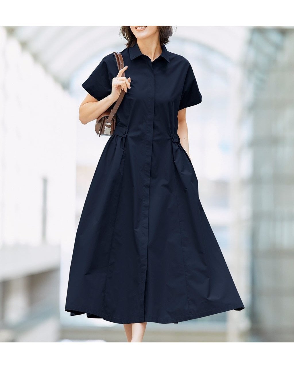 美シルエットが際立つ大人のシャツワンピース　 人気、トレンドファッション・服の通販 founy(ファニー) 【ドゥクラッセ/DoCLASSE】 トレンドファッション・スタイル  Fashion Trends ファッション、ブランド PICK UP! Fashion Brand Pick Up ファッション Fashion レディースファッション WOMEN ワンピース Dress シャツワンピース Shirt Dresses ギャザー Gather フレア Flare 人気 Popularity |ID:prp329100004485558