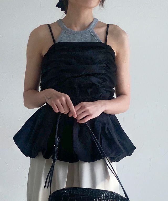 華やかに魅せる大人のバルーンビスチェ タフタ素材で上品シルエット 人気、トレンドファッション・服の通販 founy(ファニー) 【ピエロ/Pierrot】 トレンドファッション・スタイル  Fashion Trends プチプライス、格安、低価格 Affordable ファッション Fashion レディースファッション WOMEN トップス・カットソー Tops/Tshirt ビスチェ Bustier 2025年 2025 2025春夏・S/S Ss,Spring/Summer,2025 おすすめ Recommend カットソー Cut And Sew ギャザー Gather シャーリング Shirring タフタ Taffeta タンク Tank デニム Denim バルーン Balloon ビスチェ Bustier フリル Frills プチプライス・低価格 Affordable 切替 Switching |ID:prp329100004554132