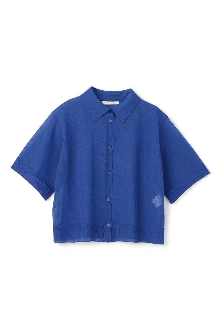 透かし編みで魅せる大人のポロニットスタイル 人気、トレンドファッション・服の通販 founy(ファニー) 【ベイジ,/BEIGE,】 トレンドファッション・スタイル  Fashion Trends ファッション、ブランド PICK UP! Fashion Brand Pick Up ファッション Fashion レディースファッション WOMEN トップス・カットソー Tops/Tshirt ニット Knit Tops プルオーバー Pullover コンパクト Compact デニム Denim リネン Linen 透かし Watermark |ID:prp329100004559129