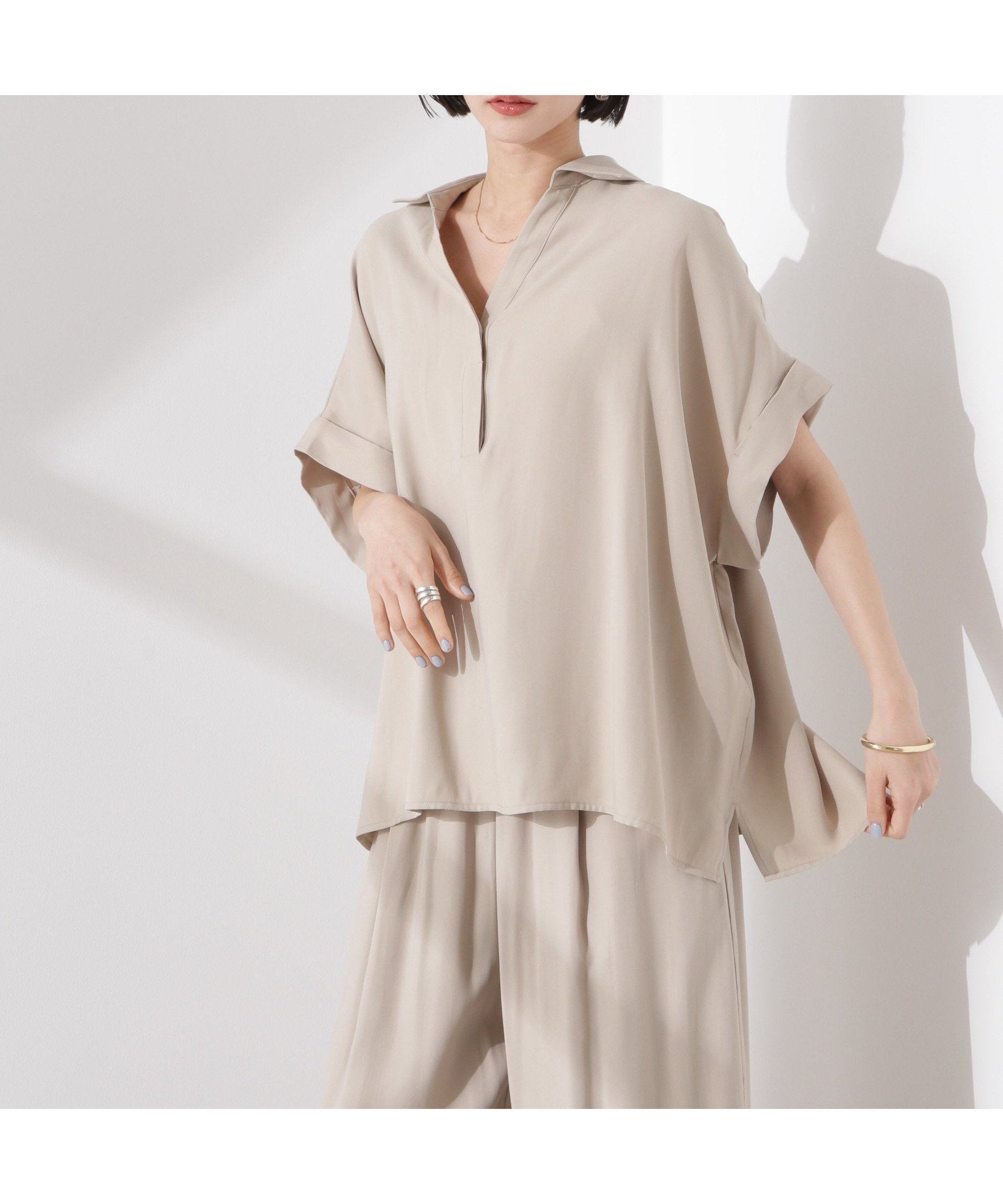 大人の余裕を纏う スキッパーデザインシャツ 人気、トレンドファッション・服の通販 founy(ファニー) 【ナノ ユニバース/nano universe】 トレンドファッション・スタイル  Fashion Trends ファッション、ブランド PICK UP! Fashion Brand Pick Up ファッション Fashion レディースファッション WOMEN トップス・カットソー Tops/Tshirt シャツ/ブラウス Shirts/Blouses アクセサリー Accessories ウォッシャブル Washable シューズ Shoes シンプル Simple スキッパー Skipper セットアップ Set Up デニム Denim トレンド Trend バランス Balance フラット Flat おすすめ Recommend 2025年 2025 2025春夏・S/S Ss,Spring/Summer,2025 |ID:prp329100004557452