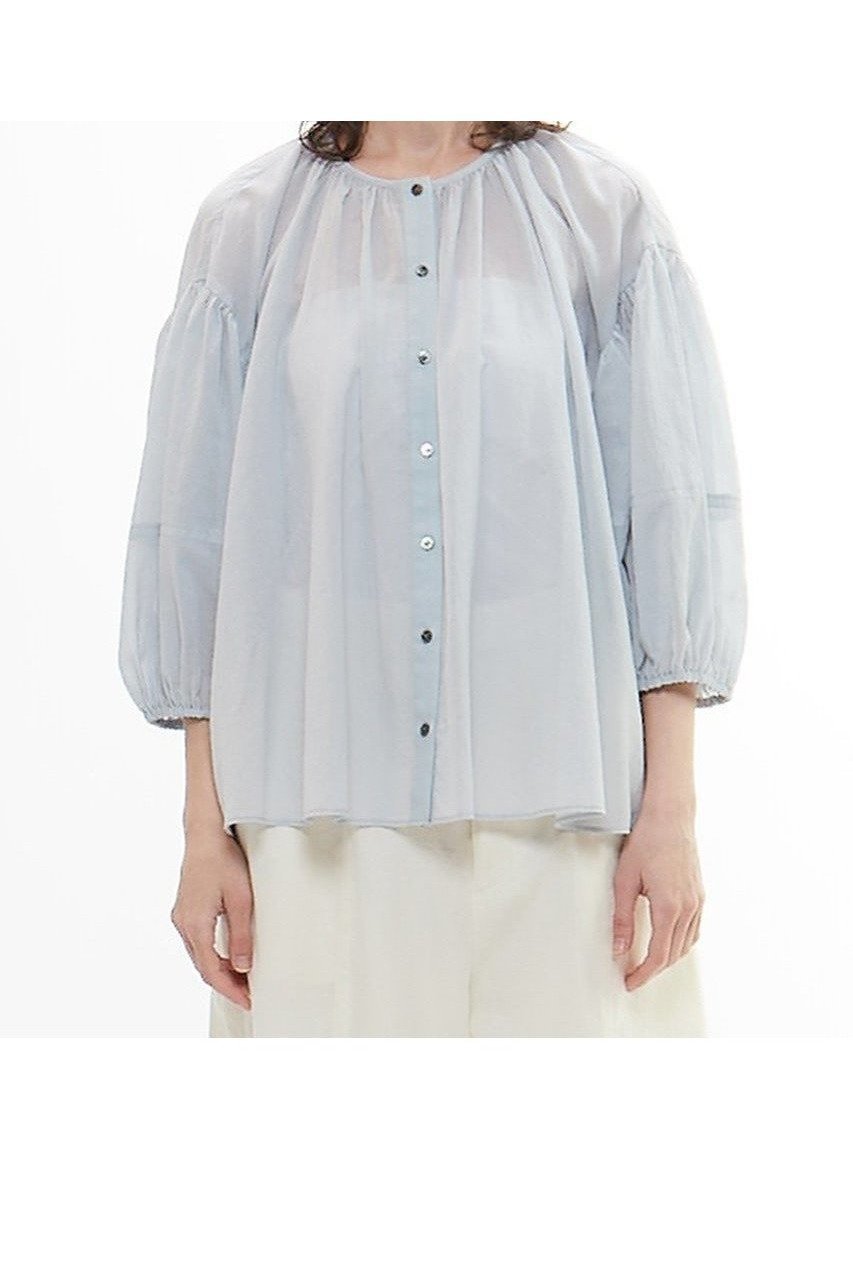ギャザー×軽やかボイル素材で華やぐ夏ブラウス 人気、トレンドファッション・服の通販 founy(ファニー) 【プレインピープル/PLAIN PEOPLE】 トレンドファッション・スタイル  Fashion Trends ファッション、ブランド PICK UP! Fashion Brand Pick Up ファッション Fashion レディースファッション WOMEN トップス・カットソー Tops/Tshirt シャツ/ブラウス Shirts/Blouses ギャザー Gather スリーブ Sleeve ロング Long NEW・新作・新着・新入荷 New Arrivals |ID:prp329100004560607