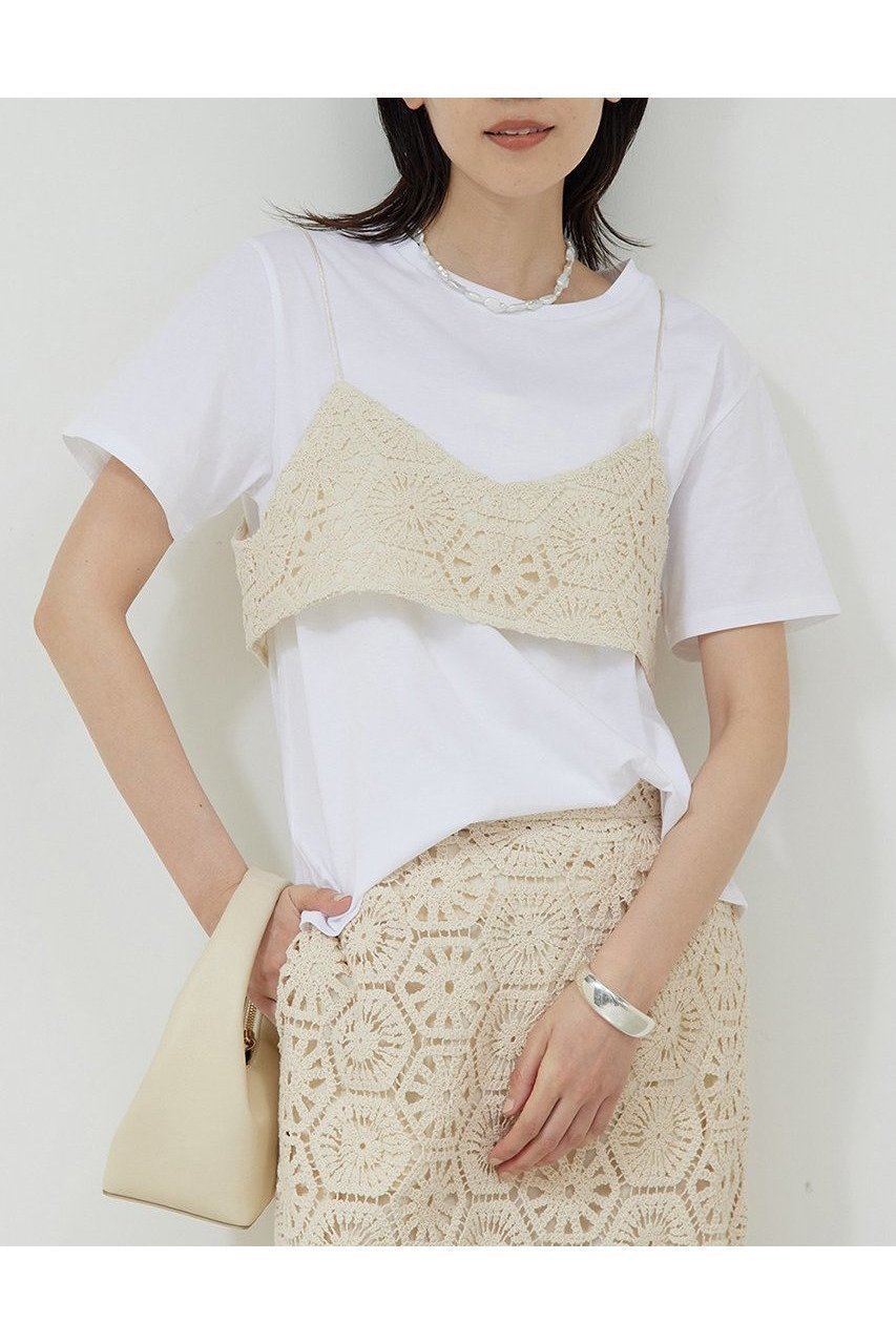 立体クロシェ×レイヤードで魅せる大人のレースビスチェ 人気、トレンドファッション・服の通販 founy(ファニー) 【ガリャルダガランテ/GALLARDAGALANTE】 トレンドファッション・スタイル  Fashion Trends ファッション、ブランド PICK UP! Fashion Brand Pick Up ファッション Fashion レディースファッション WOMEN トップス・カットソー Tops/Tshirt キャミソール / ノースリーブ No Sleeves シャツ/ブラウス Shirts/Blouses ビスチェ Bustier クロシェ Crochet セットアップ Set Up デニム Denim ノースリーブ No Sleeve フィット Fit NEW・新作・新着・新入荷 New Arrivals |ID:prp329100004560537