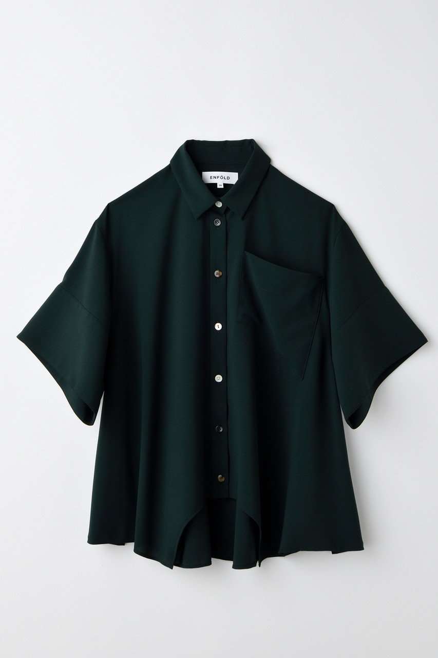 音の波をまとう、流れるラインのシルエットシャツ 人気、トレンドファッション・服の通販 founy(ファニー) 【エンフォルド/ENFOLD】 トレンドファッション・スタイル  Fashion Trends ファッション、ブランド PICK UP! Fashion Brand Pick Up ファッション Fashion レディースファッション WOMEN トップス・カットソー Tops/Tshirt シャツ/ブラウス Shirts/Blouses ショート Short スリーブ Sleeve ドレープ Drape エレガント 上品 Elegant 今季 This Season NEW・新作・新着・新入荷 New Arrivals |ID:prp329100004562033