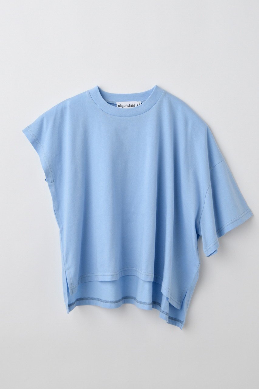 アシンメトリーなバランスが魅せる、ニュアンスTシャツ 人気、トレンドファッション・服の通販 founy(ファニー) 【ナゴンスタンス/nagonstans】 トレンドファッション・スタイル  Fashion Trends ファッション、ブランド PICK UP! Fashion Brand Pick Up ファッション Fashion レディースファッション WOMEN トップス・カットソー Tops/Tshirt シャツ/ブラウス Shirts/Blouses ロング / Tシャツ T-Shirts カットソー Cut and Sewn アシンメトリー Asymmetry ショート Short シンプル Simple スリーブ Sleeve |ID:prp329100004562020