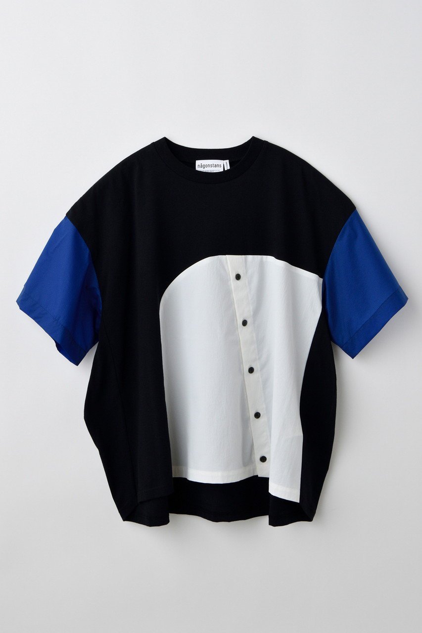 一枚で重ね着風、異素材ドッキングTシャツ 人気、トレンドファッション・服の通販 founy(ファニー) 【ナゴンスタンス/nagonstans】 トレンドファッション・スタイル  Fashion Trends ファッション、ブランド PICK UP! Fashion Brand Pick Up ファッション Fashion レディースファッション WOMEN トップス・カットソー Tops/Tshirt シャツ/ブラウス Shirts/Blouses ロング / Tシャツ T-Shirts プルオーバー Pullover カットソー Cut and Sewn ショート Short スリーブ Sleeve ドッキング Docking ミックス Mix ルーズ Loose |ID:prp329100004562021