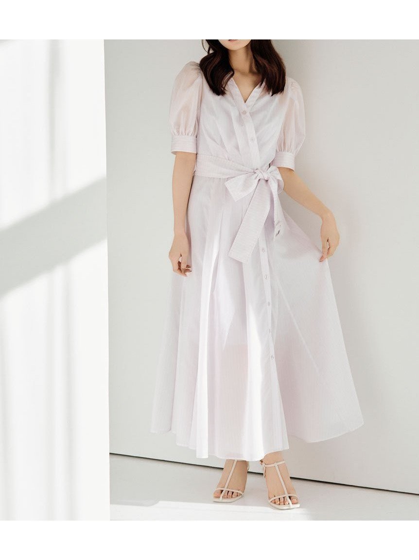 カシュクール×バルーンスリーブで魅せる　メリハリ美人なシャツワンピース 人気、トレンドファッション・服の通販 founy(ファニー) 【スナイデル/SNIDEL】 トレンドファッション・スタイル  Fashion Trends ファッション、ブランド PICK UP! Fashion Brand Pick Up ファッション Fashion レディースファッション WOMEN ワンピース Dress シャツワンピース Shirt Dresses エレガント 上品 Elegant ギンガム Gingham シャーリング Shirring シンプル Simple ストライプ Stripe ストレート Straight スリーブ Sleeve チェック Check バルーン Balloon フィット Fit フェミニン Feminine フレア Flare 無地 Plain Color リボン Ribbon ロマンティック Romantic おすすめ Recommend |ID:prp329100004558271