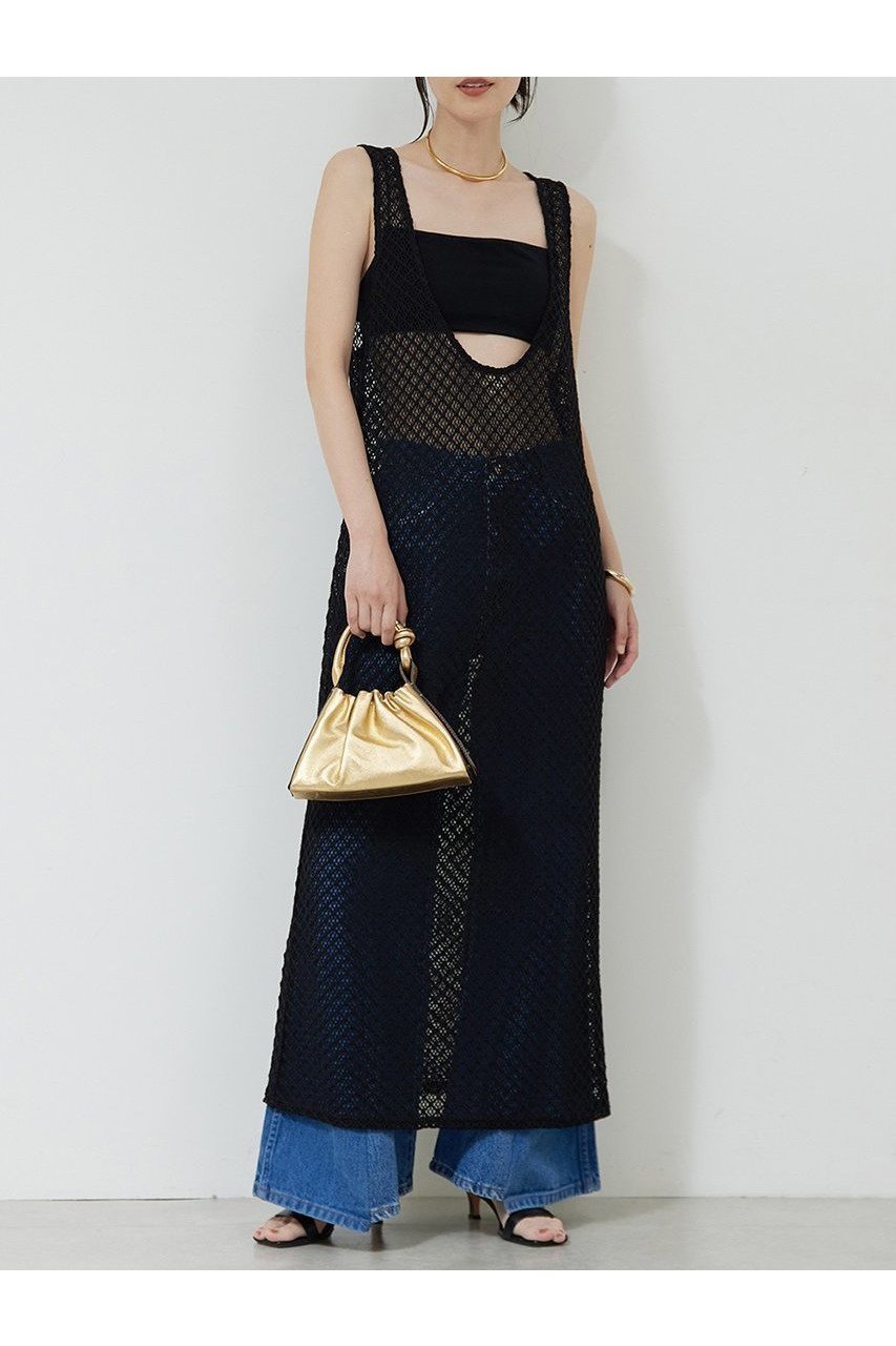 上品メッシュで魅せる 前後2Way大人レイヤードニット 人気、トレンドファッション・服の通販 founy(ファニー) 【ガリャルダガランテ/GALLARDAGALANTE】 トレンドファッション・スタイル  Fashion Trends ファッション、ブランド PICK UP! Fashion Brand Pick Up ファッション Fashion レディースファッション WOMEN ワンピース Dress チュニック Tunic インナー Inner チュニック Tunic メッシュ Mesh ロング Long エレガント 上品 Elegant NEW・新作・新着・新入荷 New Arrivals |ID:prp329100004565308