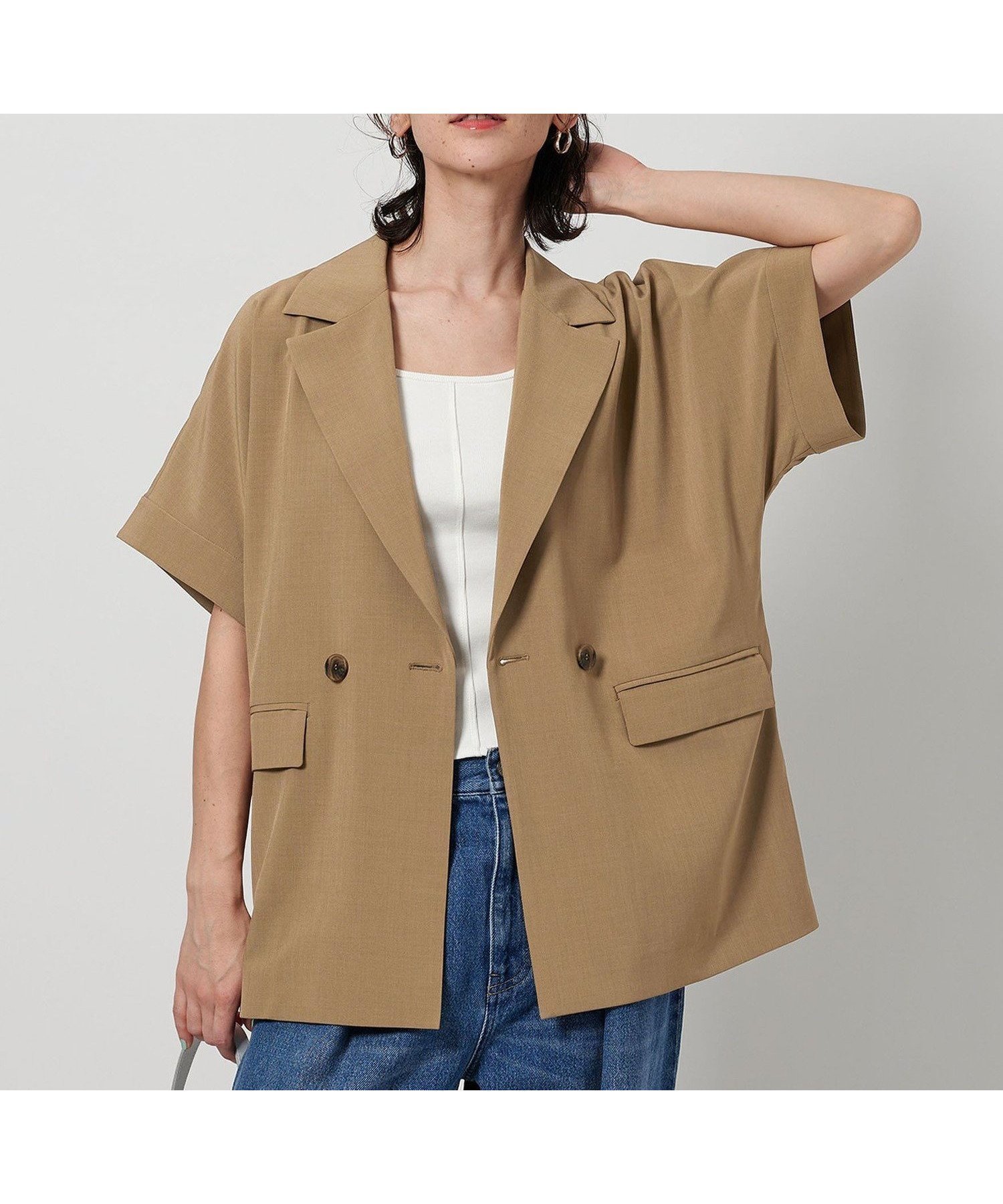 【BEAUTY&YOUTH / UNITED ARROWS/ビューティ&ユース ユナイテッドアローズ】洗練された抜け感を纏う ハーフスリーブジャケット 人気、トレンドファッション・服の通販 founy(ファニー) 【ビューティ&ユース ユナイテッドアローズ/BEAUTY&YOUTH / UNITED ARROWS】 トレンドファッション・スタイル  Fashion Trends トレンド、ファッションスタイル Fashion Trends ファッション Fashion レディースファッション WOMEN アウター Coat Outerwear ジャケット Jackets インナー Inner ウォッシャブル Washable オケージョン Occasion 春 Spring カーディガン Cardigan 今季 This Season シンプル Simple ジャケット Jacket スリーブ Sleeve セットアップ Set Up トレンド Trend ハーフ Half ビスチェ Bustier 羽織 Haori マニッシュ Mannish レース Race S/S・春夏 Ss・Spring/Summer おすすめ Recommend 夏 Summer ビジネス 仕事 通勤 Business |ID:prp329100004488758