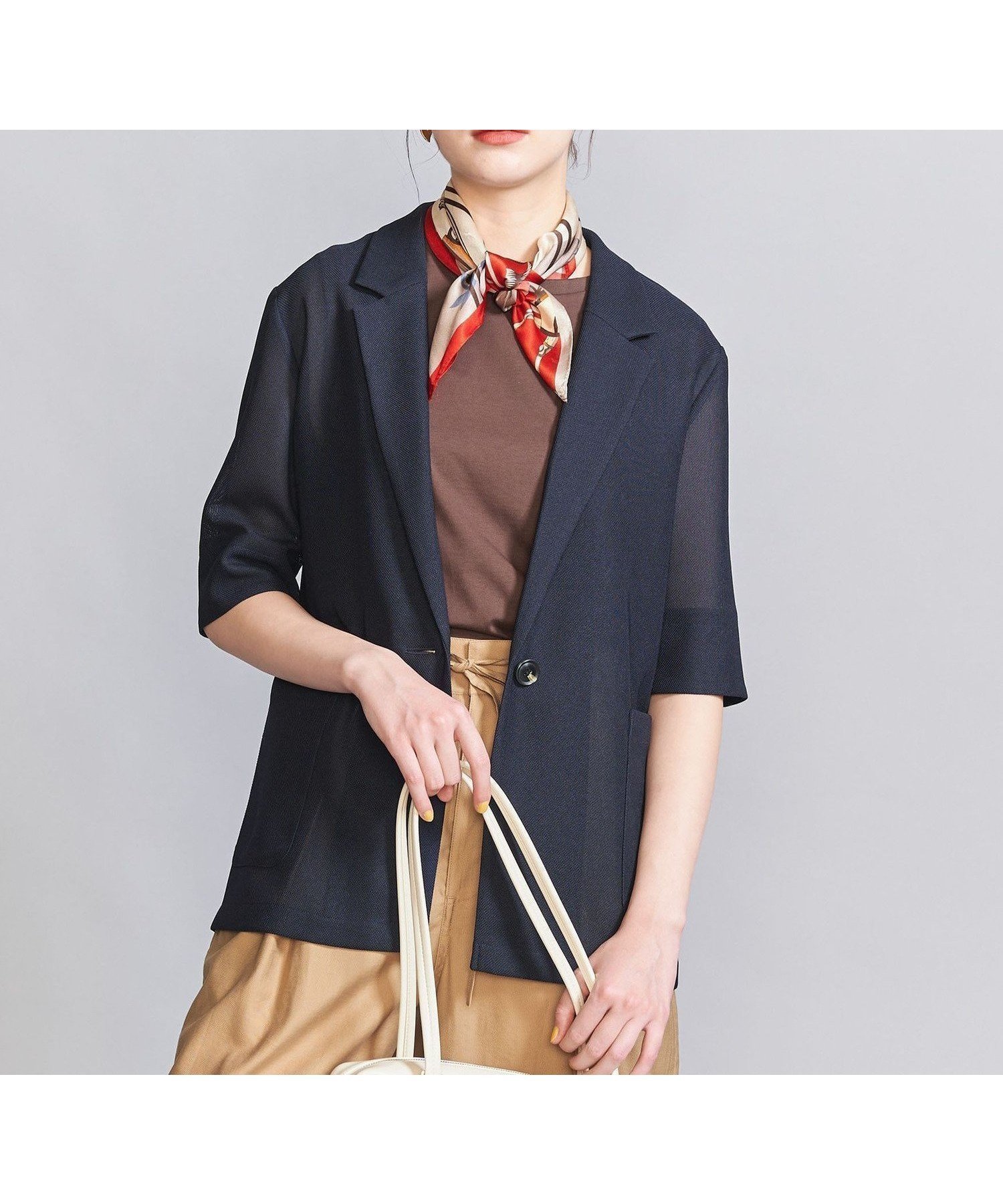 【BEAUTY&YOUTH / UNITED ARROWS/ビューティ&ユース ユナイテッドアローズ】洗練された涼感スタイルを叶える 軽やかメッシュジャケット 人気、トレンドファッション・服の通販 founy(ファニー) 【ビューティ&ユース ユナイテッドアローズ/BEAUTY&YOUTH / UNITED ARROWS】 トレンドファッション・スタイル  Fashion Trends トレンド、ファッションスタイル Fashion Trends ファッション Fashion レディースファッション WOMEN アウター Coat Outerwear ジャケット Jackets インナー Inner ウォッシャブル Washable カットソー Cut And Sew キャミソール Camisole シンプル Simple ジャケット Jacket スカーフ Scarf トレンド Trend ベーシック Basic ボトム Bottom 半袖 Short Sleeve メッシュ Mesh ルーズ Loose 夏 Summer ビジネス 仕事 通勤 Business |ID:prp329100004527269