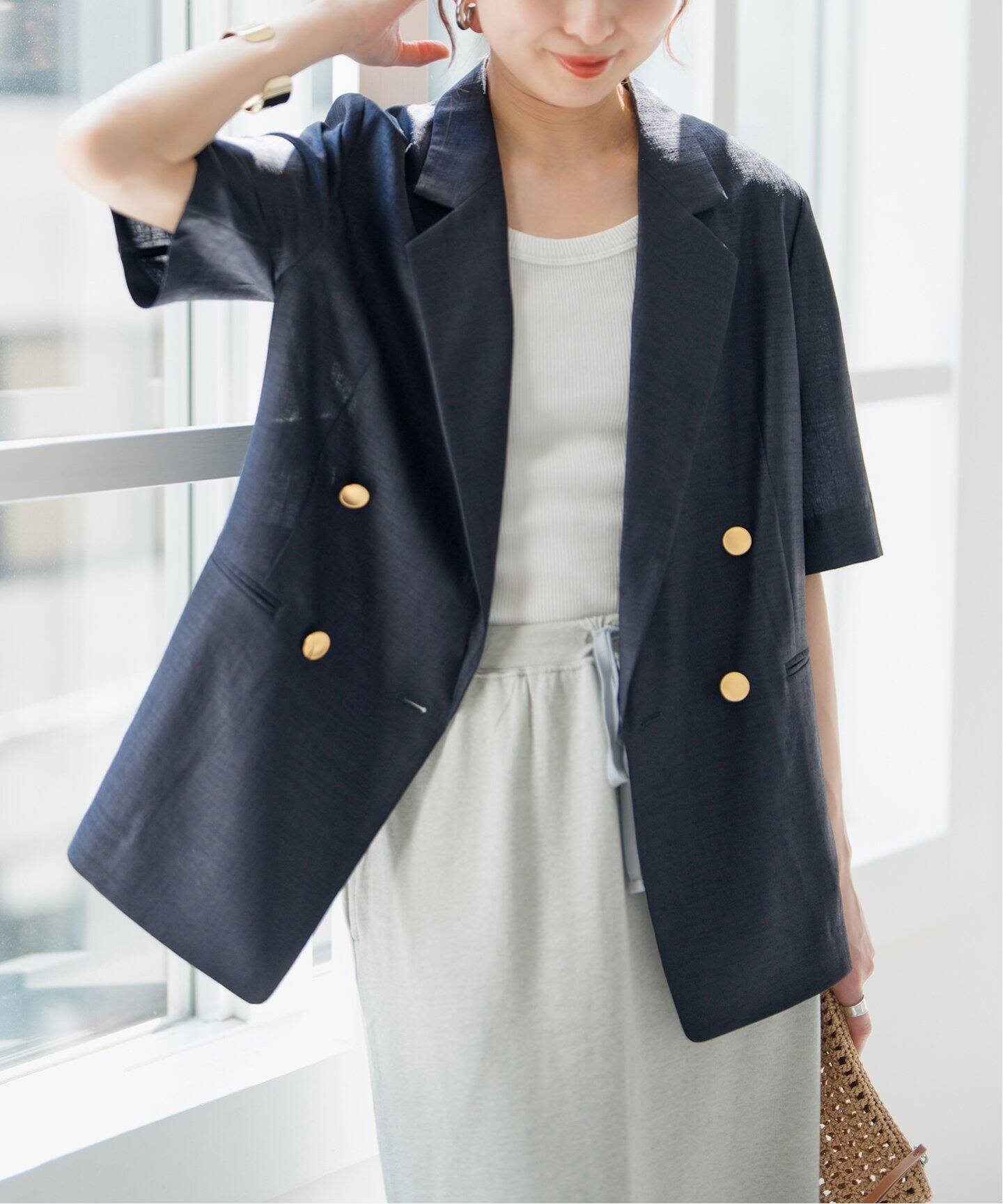 【Spick & Span/スピック&スパン】洗練されたシルエットで大人映え ハーフスリーブジャケット 人気、トレンドファッション・服の通販 founy(ファニー) 【スピック&スパン/Spick & Span】 トレンドファッション・スタイル  Fashion Trends トレンド、ファッションスタイル Fashion Trends ファッション Fashion レディースファッション WOMEN アウター Coat Outerwear ジャケット Jackets シアー Sheer スラックス Slacks デニム Denim バランス Balance フロント Front 人気 Popularity 夏 Summer 羽織 Haori |ID:prp329100004468797