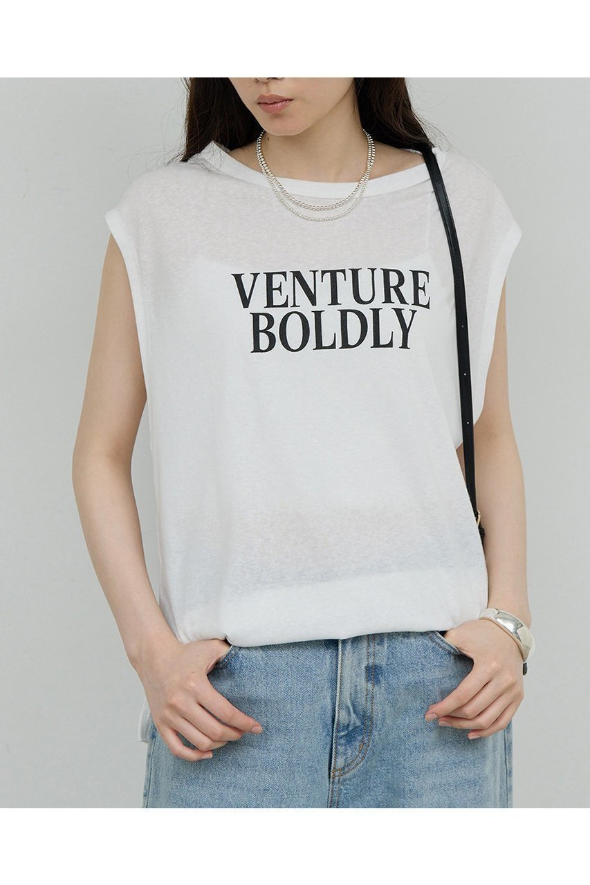 シアー素材とロゴが映える抜け感トップス 人気、トレンドファッション・服の通販 founy(ファニー) 【ガリャルダガランテ/GALLARDAGALANTE】 トレンドファッション・スタイル  Fashion Trends ファッション、ブランド PICK UP! Fashion Brand Pick Up ファッション Fashion レディースファッション WOMEN トップス・カットソー Tops/Tshirt シャツ/ブラウス Shirts/Blouses ロング / Tシャツ T-Shirts カットソー Cut and Sewn なめらか Smooth インナー Inner シアー Sheer ショート Short スリーブ Sleeve フロント Front 夏 Summer NEW・新作・新着・新入荷 New Arrivals 羽織 Haori |ID:prp329100004570043