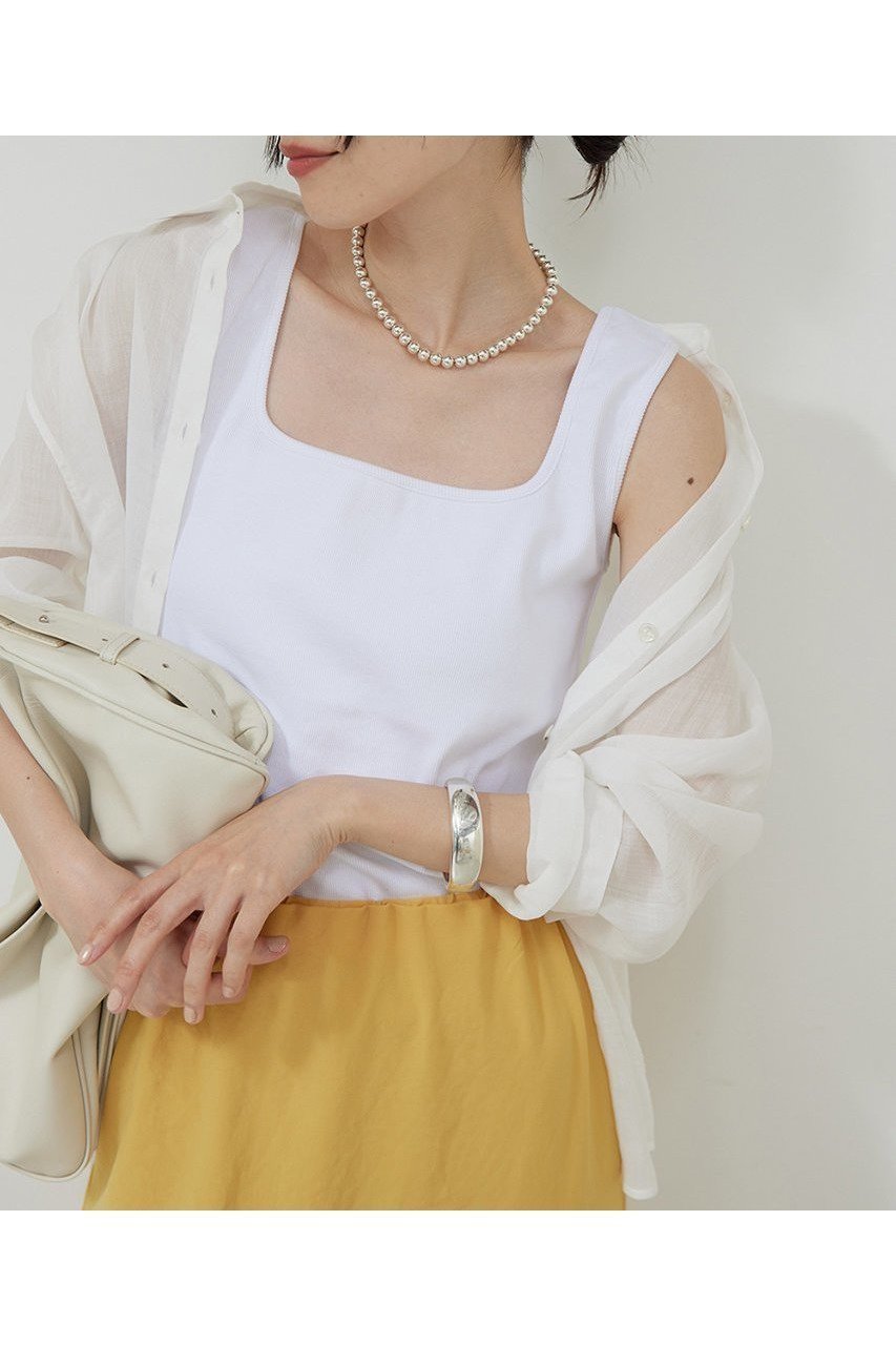上品カジュアルが叶うスクエアネックリブタンクトップ 人気、トレンドファッション・服の通販 founy(ファニー) 【ガリャルダガランテ/GALLARDAGALANTE】 トレンドファッション・スタイル  Fashion Trends ファッション、ブランド PICK UP! Fashion Brand Pick Up ファッション Fashion レディースファッション WOMEN トップス・カットソー Tops/Tshirt キャミソール / ノースリーブ No Sleeves シャツ/ブラウス Shirts/Blouses ロング / Tシャツ T-Shirts カットソー Cut and Sewn インナー Inner キャミソール Camisole ジャケット Jacket スクエア Square タンク Tank エレガント 上品 Elegant NEW・新作・新着・新入荷 New Arrivals |ID:prp329100004571530