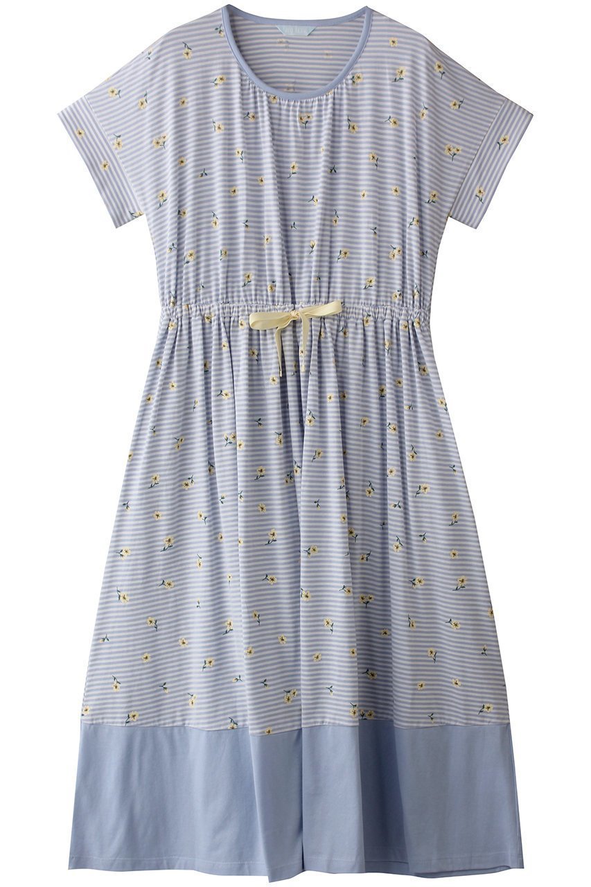 【KID BLUE/キッドブルー】華やぎと心地よさを両立するボーダーフラワーナイティ 人気、トレンドファッション・服の通販 founy(ファニー) 【キッドブルー/KID BLUE】 トレンドファッション・スタイル  Fashion Trends ファッション、ブランド PICK UP! Fashion Brand Pick Up ファッション Fashion レディースファッション WOMEN パジャマ Pajamas ボーダー Border リボン Ribbon NEW・新作・新着・新入荷 New Arrivals 無地 Plain Color |ID:prp329100004571682
