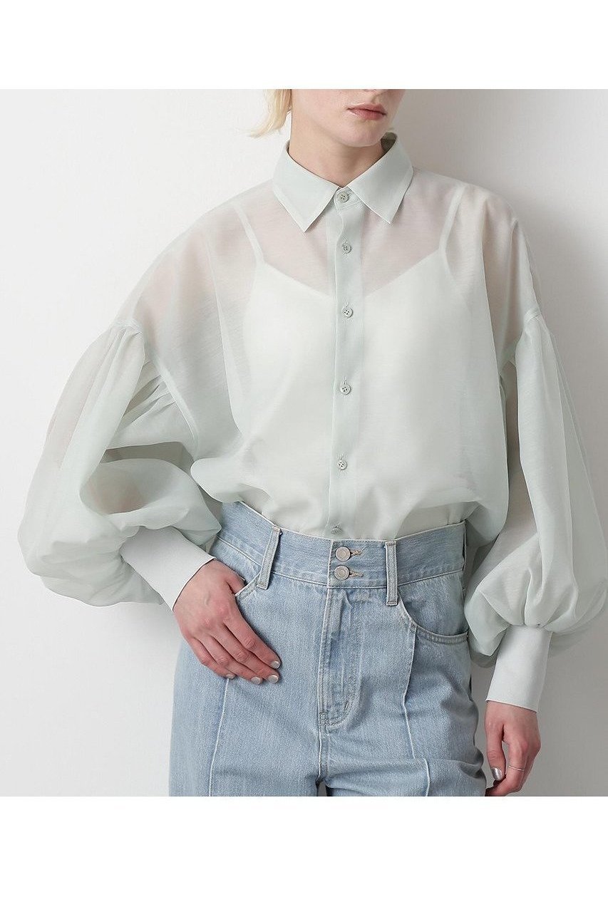 上品シアーシャツで魅せる大人の抜け感スタイル 人気、トレンドファッション・服の通販 founy(ファニー) 【ヒューエルミュージアム/hueLe Museum】 トレンドファッション・スタイル  Fashion Trends ファッション、ブランド PICK UP! Fashion Brand Pick Up ファッション Fashion レディースファッション WOMEN トップス・カットソー Tops/Tshirt シャツ/ブラウス Shirts/Blouses ボリュームスリーブ / フリル袖 Volume Sleeve ギャザー Gather スリーブ Sleeve ドロップ Drop フォルム Form ロング Long エレガント 上品 Elegant NEW・新作・新着・新入荷 New Arrivals |ID:prp329100004570162