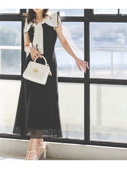 マリン×ヴィンテージの融合 セーラースカーフマキシワンピース 人気、トレンドファッション・服の通販 founy(ファニー) 【スナイデル/SNIDEL】 トレンドファッション・スタイル  Fashion Trends ファッション、ブランド PICK UP! Fashion Brand Pick Up ファッション Fashion レディースファッション WOMEN ワンピース Dress エレガント 上品 Elegant 春 Spring クラシカル Classical シェイプ Shape シャーリング Shirring タンブラー Tumbler トレンド Trend ハンカチ Handkerchief マキシ Maxi リボン Ribbon レース Race ワーク Work S/S・春夏 Ss・Spring/Summer 夏 Summer |ID:prp329100004542047