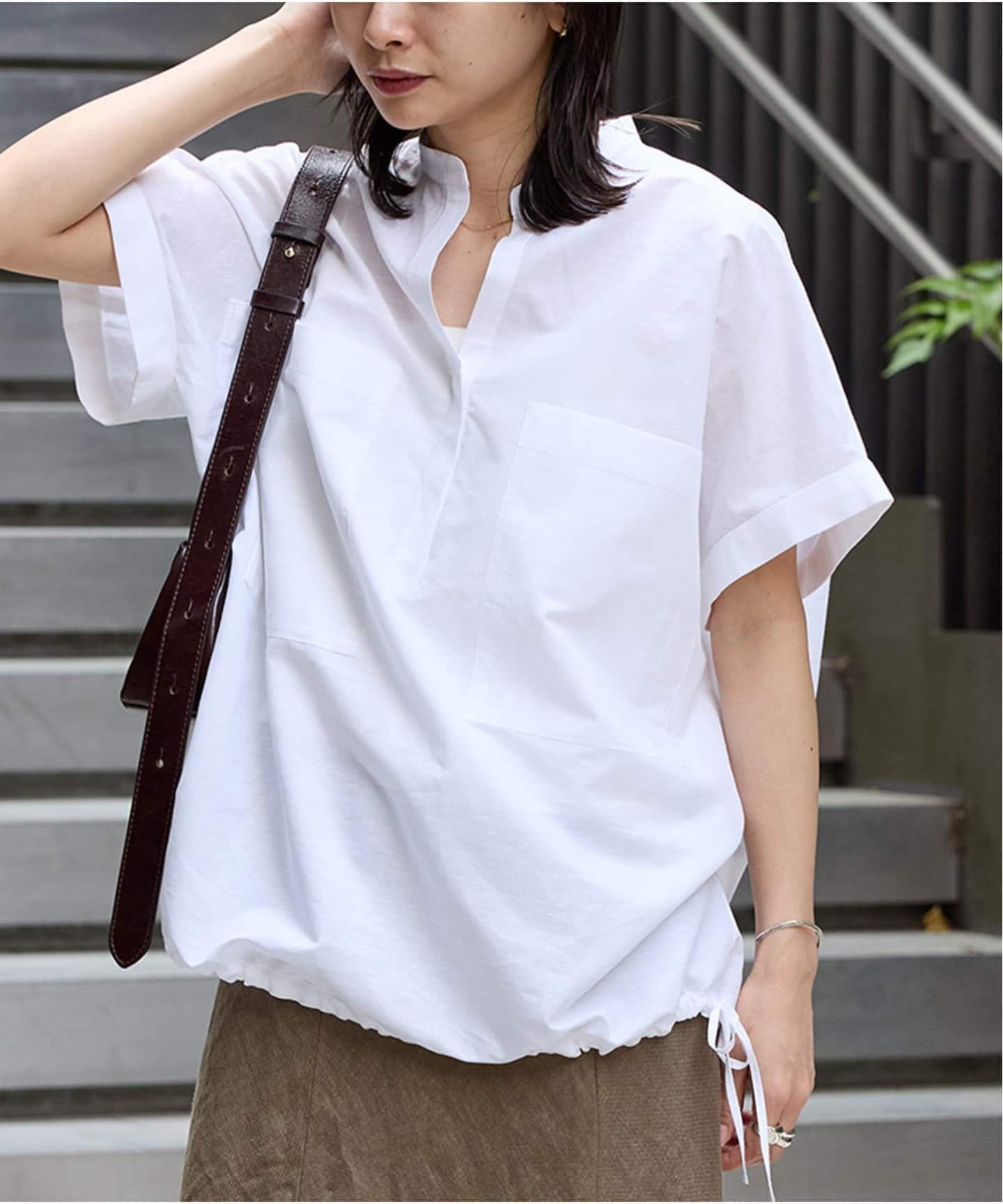 ゆったり涼やか 上品カジュアルな綿麻スキッパーシャツ 人気、トレンドファッション・服の通販 founy(ファニー) 【ジャーナルスタンダード/JOURNAL STANDARD】 トレンドファッション・スタイル  Fashion Trends ファッション、ブランド PICK UP! Fashion Brand Pick Up ファッション Fashion レディースファッション WOMEN トップス・カットソー Tops/Tshirt シャツ/ブラウス Shirts/Blouses 2025年 2025 2025春夏・S/S Ss,Spring/Summer,2025 スキッパー Skipper スリーブ Sleeve フレンチ French エレガント 上品 Elegant |ID:prp329100004531078
