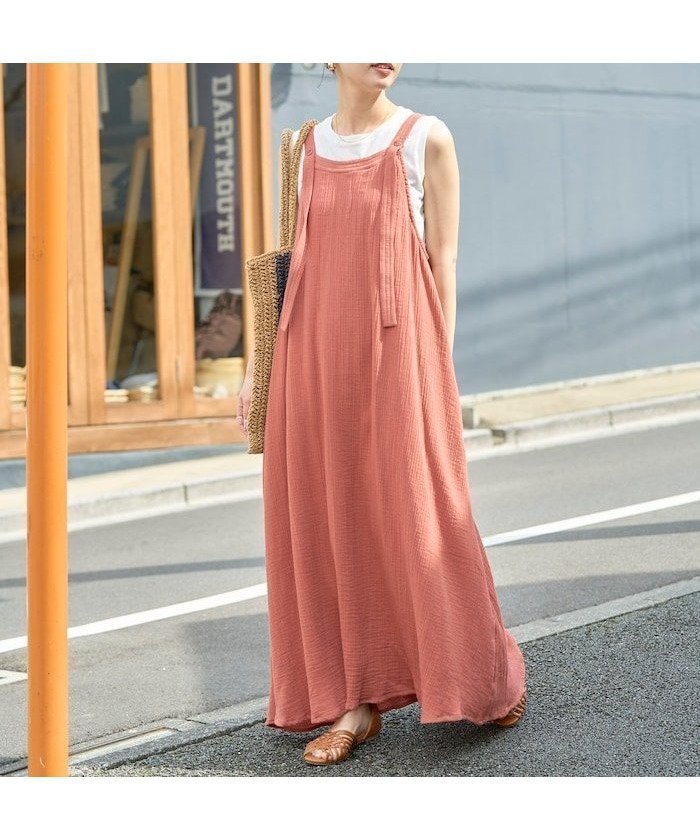 柔らかダブルガーゼが心地よい 抜け感たっぷりのリラックスキャミワンピース 人気、トレンドファッション・服の通販 founy(ファニー) 【フリークスストア/FREAK'S STORE】 トレンドファッション・スタイル  Fashion Trends ファッション、ブランド PICK UP! Fashion Brand Pick Up ファッション Fashion レディースファッション WOMEN ワンピース Dress キャミワンピース No Sleeve Dresses 2025年 2025 2025春夏・S/S Ss,Spring/Summer,2025 インド India キャミワンピース Cami Dress ダブル Double ポケット Pocket |ID:prp329100004530637