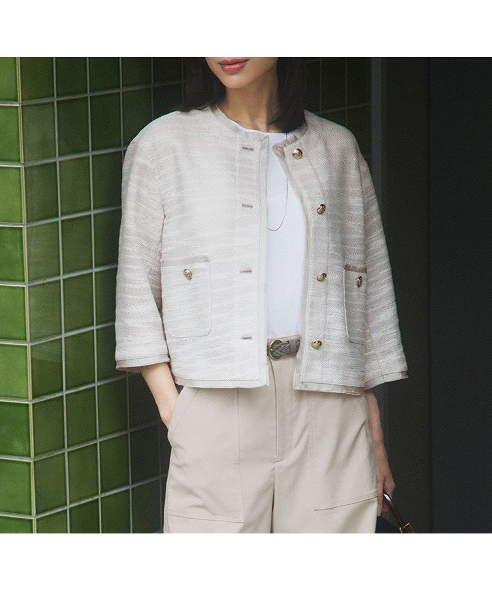 7分袖サマーツイードジャケット 人気、トレンドファッション・服の通販 founy(ファニー) 【23区/NIJYUSANKU】 トレンドファッション・スタイル  Fashion Trends ファッション、ブランド PICK UP! Fashion Brand Pick Up ファッション Fashion レディースファッション WOMEN アウター Coat Outerwear ジャケット Jackets ノーカラージャケット No Collar Leather Jackets エレガント 上品 Elegant 春 Spring コンパクト Compact サマー Summer ジャケット Jacket ツイード Tweed トレンド Trend フォルム Form フロント Front ミックス Mix S/S・春夏 Ss・Spring/Summer 夏 Summer ビジネス 仕事 通勤 Business 2025年 2025 2025春夏・S/S Ss,Spring/Summer,2025 |ID:prp329100004570396