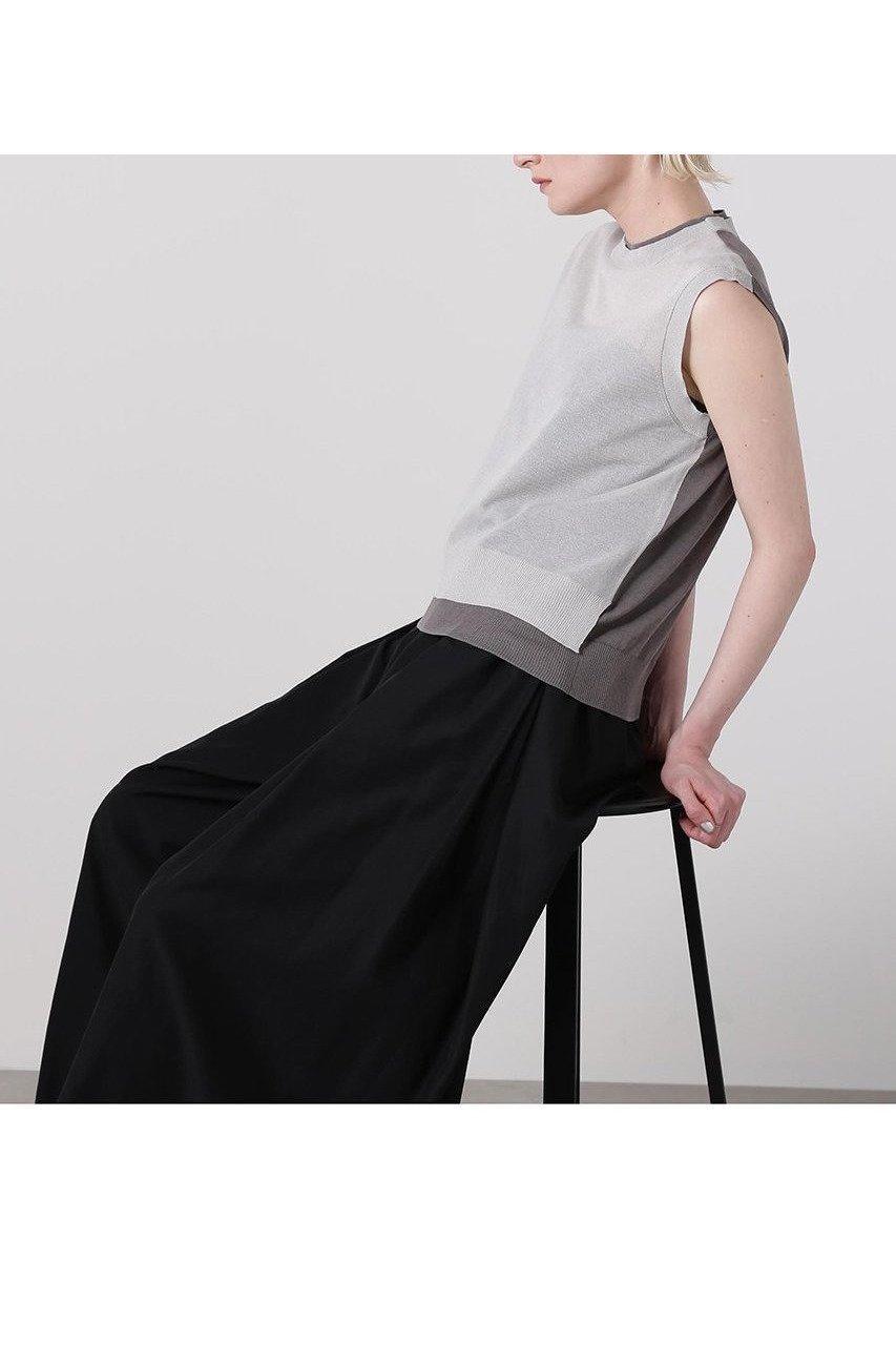 繊細なきらめきと異素材レイヤードが魅力のシアータンクトップ 人気、トレンドファッション・服の通販 founy(ファニー) 【ヒューエルミュージアム/hueLe Museum】 トレンドファッション・スタイル  Fashion Trends トレンド、ファッションスタイル Fashion Trends ファッション Fashion レディースファッション WOMEN トップス・カットソー Tops/Tshirt ニット Knit Tops プルオーバー Pullover インナー Inner シアー Sheer トレンド Trend ベーシック Basic NEW・新作・新着・新入荷 New Arrivals |ID:prp329100004579124