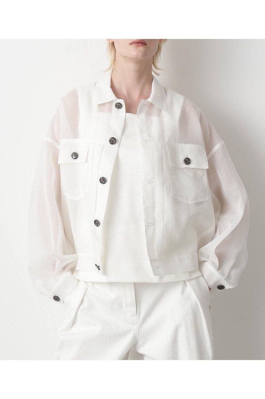 Gジャン×MA-1の融合を軽やかに纏う シアーオーガンジーブルゾン 人気、トレンドファッション・服の通販 founy(ファニー) 【ヒューエルミュージアム/hueLe Museum】 トレンドファッション・スタイル  Fashion Trends トレンド、ファッションスタイル Fashion Trends ファッション Fashion レディースファッション WOMEN アウター Coat Outerwear ジャケット Jackets インナー Inner シンプル Simple ジャケット Jacket ブルゾン Blouson 人気 Popularity 夏 Summer 定番 Standard NEW・新作・新着・新入荷 New Arrivals 春 Spring |ID:prp329100004579122