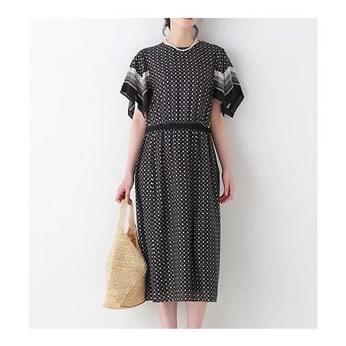 【HUMAN WOMAN/ヒューマンウーマン】のコットンセルロースパネル幾何プリントフレアスリーブワンピース 人気、トレンドファッション・服の通販 founy(ファニー) 【ヒューマンウーマン/HUMAN WOMAN】 トレンドファッション・スタイル  Fashion Trends トレンド、ファッションスタイル Fashion Trends ファッション Fashion レディースファッション WOMEN ワンピース Dress おすすめ Recommend フレアースリーブ Flared Sleeves プリント Print |ID:prp329100004577612