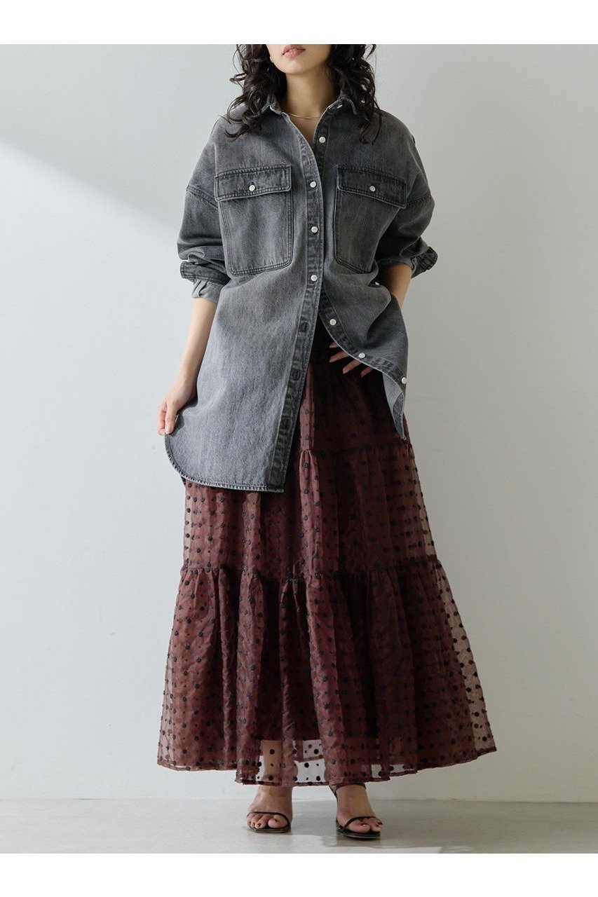 繊細な刺しゅうとボリュームで魅せる、ドット刺しゅうティアードスカート 人気、トレンドファッション・服の通販 founy(ファニー) 【ウィムガゼット/Whim Gazette】 トレンドファッション・スタイル  Fashion Trends ファッション、ブランド PICK UP! Fashion Brand Pick Up ファッション Fashion レディースファッション WOMEN スカート Skirt ロングスカート Long Skirt インド India オーガンジー Organdy スリット Slit ティアードスカート Tiered Skirt ドット Dot フラワー Flower ロング Long NEW・新作・新着・新入荷 New Arrivals |ID:prp329100004581694