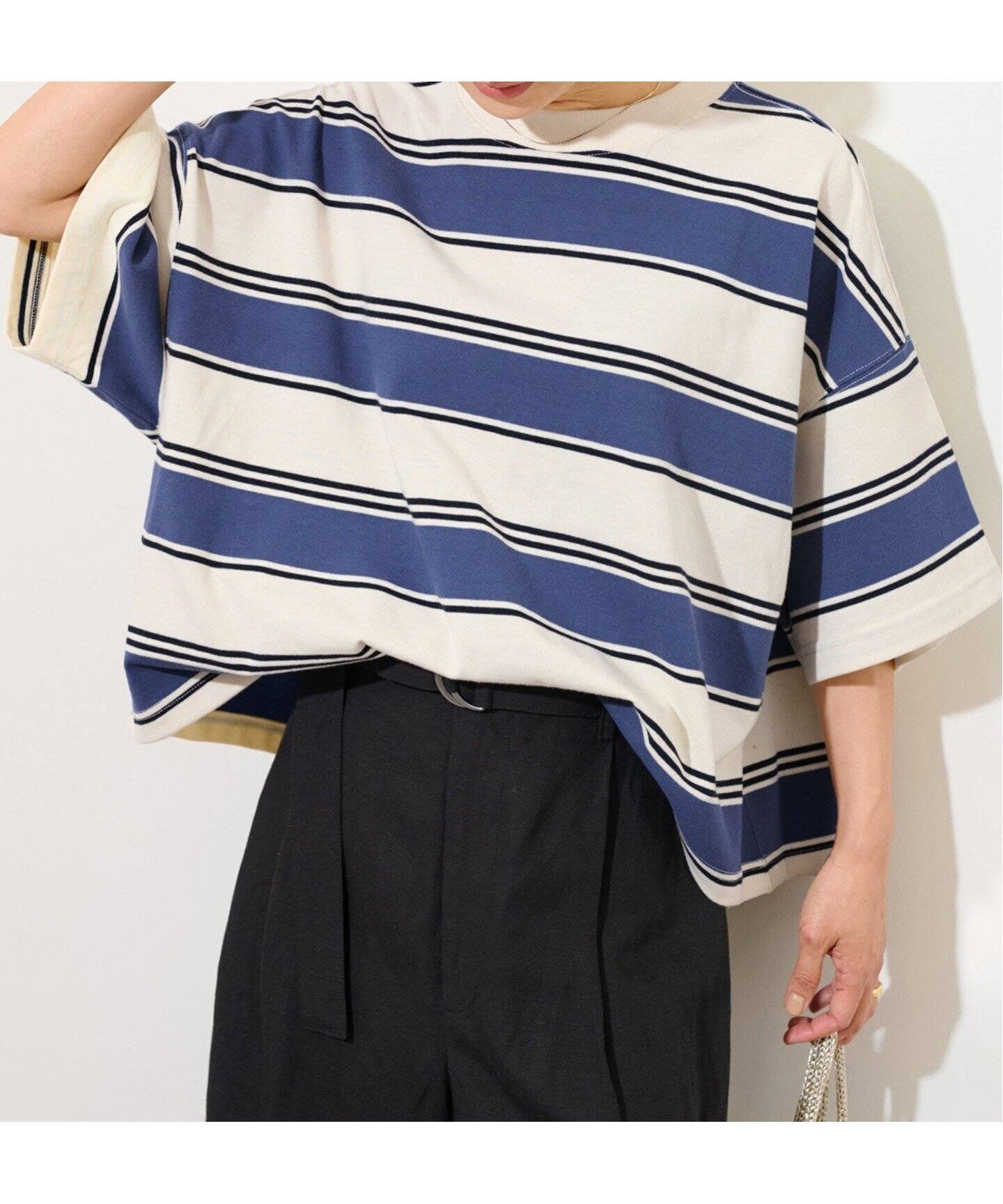 【JOURNAL STANDARD relume/ジャーナルスタンダード レリューム】レトロカラーが映える 太ピッチボーダーTシャツ 人気、トレンドファッション・服の通販 founy(ファニー) 【ジャーナルスタンダード レリューム/JOURNAL STANDARD relume】 トレンドファッション・スタイル  Fashion Trends トレンド、ファッションスタイル Fashion Trends ファッション Fashion レディースファッション WOMEN トップス・カットソー Tops/Tshirt シャツ/ブラウス Shirts/Blouses ロング / Tシャツ T-Shirts 2025年 2025 2025春夏・S/S Ss,Spring/Summer,2025 おすすめ Recommend スポーツ Sports ボーダー Border ミリタリー Military リアル Real リラックス Relax ワーク Work 夏 Summer |ID:prp329100004576230