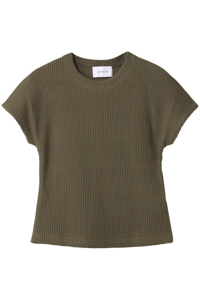 【STUNNING LURE/スタニングルアー】着心地とデザインを両立したワッフル素材のコンパクトTシャツ 人気、トレンドファッション・服の通販 founy(ファニー) 【スタニングルアー/STUNNING LURE】 トレンドファッション・スタイル  Fashion Trends トレンド、ファッションスタイル Fashion Trends ファッション Fashion レディースファッション WOMEN トップス・カットソー Tops/Tshirt シャツ/ブラウス Shirts/Blouses ロング / Tシャツ T-Shirts カットソー Cut and Sewn インナー Inner コンパクト Compact ショート Short ストレッチ Stretch スリーブ Sleeve ワッフル Waffle NEW・新作・新着・新入荷 New Arrivals |ID:prp329100004585369