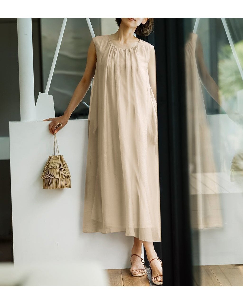【DoCLASSE/ドゥクラッセ】上品に涼しげを纏う、大人のためのシアーワンピース 人気、トレンドファッション・服の通販 founy(ファニー) 【ドゥクラッセ/DoCLASSE】 トレンドファッション・スタイル  Fashion Trends ファッション、ブランド PICK UP! Spotlight on Fashion Brands ファッション Fashion レディースファッション Ladies' Fashion Online ワンピース Dress NEW・新作・新着・新入荷 New Arrivals インナー Inner カットソー Cut And Sew ギャザー Gather シアー Sheer ドレープ Drape ノースリーブ No Sleeve ポケット Pocket ワンポイント One Point エレガント 上品 Elegant 夏 Summer |ID:prp329100004571967