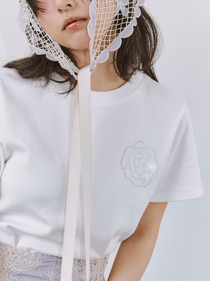 【SNIDEL/スナイデル】ラインストーンリボンが輝きを添える オーガニックコットンTシャツ 人気、トレンドファッション・服の通販 founy(ファニー) 【スナイデル/SNIDEL】 トレンドファッション・スタイル  Fashion Trends ファッション、ブランド PICK UP! Spotlight on Fashion Brands ファッション Fashion レディースファッション Ladies' Fashion Online トップス・カットソー Tops/Tshirt シャツ/ブラウス Shirts/Blouses ロング / Tシャツ T-Shirts イエロー Yellow オーガニック Organic 春 Spring シルバー Silver シンプル Simple ジャケット Jacket ストレート Straight ストーン Stone トレンド Trend フィット Fit モチーフ Motif リボン Ribbon S/S・春夏 Ss・Spring/Summer おすすめ Recommend 夏 Summer |ID:prp329100004555346