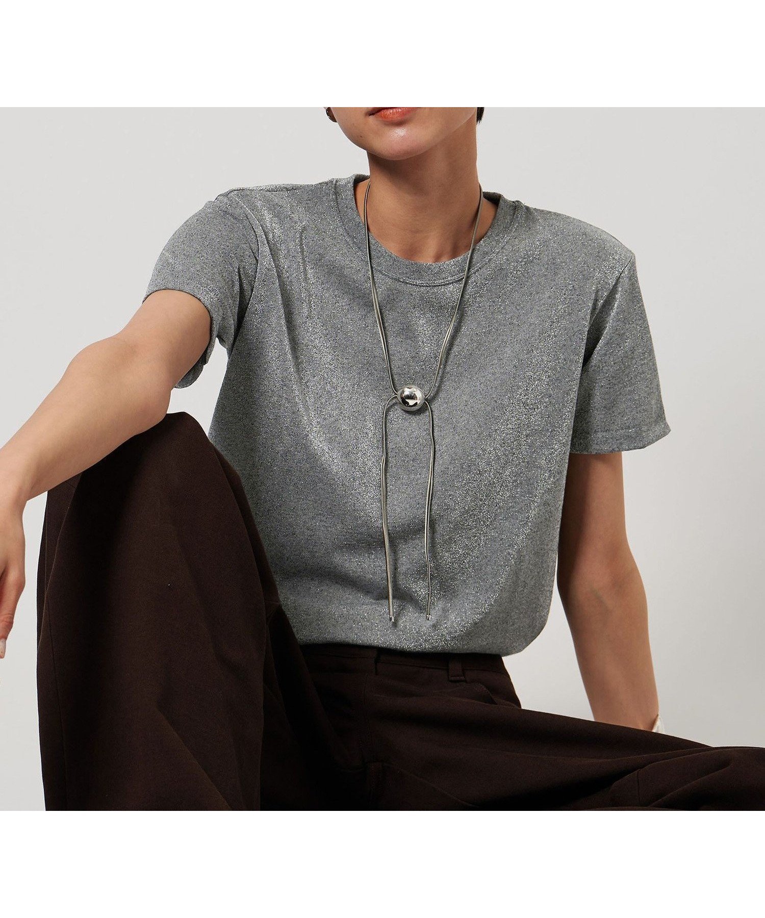 【UNITED ARROWS/ユナイテッドアローズ】上品な輝きを纏う ラメ天竺シンプルTシャツ 人気、トレンドファッション・服の通販 founy(ファニー) 【ユナイテッドアローズ/UNITED ARROWS】 トレンドファッション・スタイル  Fashion Trends ファッション、ブランド PICK UP! Spotlight on Fashion Brands ファッション Fashion レディースファッション Ladies' Fashion Online トップス・カットソー Tops/Tshirt シャツ/ブラウス Shirts/Blouses ロング / Tシャツ T-Shirts おすすめ Recommend インナー Inner ギャザー Gather コンパクト Compact シンプル Simple ジャケット Jacket テーラード Tailored ワイド Wide エレガント 上品 Elegant |ID:prp329100004439026