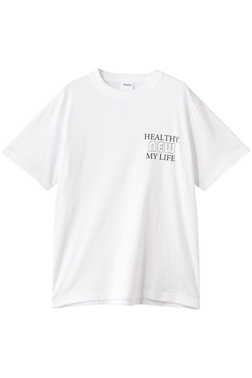 【Healthy Denim/ヘルシーデニム】「Healthy New My Life」ロゴが光る ワイドシルエットTシャツ 人気、トレンドファッション・服の通販 founy(ファニー) 【ヘルシーデニム/Healthy Denim】 トレンドファッション・スタイル  Fashion Trends トレンド・ファッションスタイル Fashion Trends & Styles ファッション Fashion レディースファッション Ladies' Fashion Online トップス・カットソー Tops/Tshirt シャツ/ブラウス Shirts/Blouses ロング / Tシャツ T-Shirts カットソー Cut and Sewn 2025年 2025 2025-2026秋冬・A/W Aw/Autumn/Winter/Fw/Fall/2025-2026 カーゴパンツ Cargo Pants ショート Short スリーブ Sleeve デニム Denim ワイド Wide A/W・秋冬 Aw・Autumn/Winter・Fw・Fall-Winter |ID:prp329100004596196