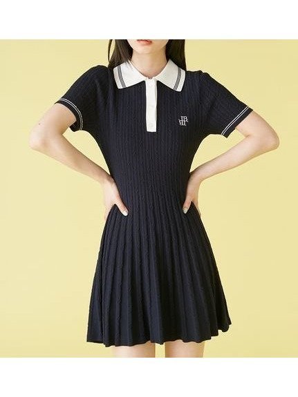 【Lily Brown/リリーブラウン】洗練されたケーブル編みが魅力。上品クラシカルなポロニットワンピース 人気、トレンドファッション・服の通販 founy(ファニー) 【リリーブラウン/Lily Brown】 トレンドファッション・スタイル  Fashion Trends ファッション、ブランド PICK UP! Spotlight on Fashion Brands ファッション Fashion レディースファッション Ladies' Fashion Online ワンピース Dress エレガント 上品 Elegant クラシカル Classical シェイプ Shape フレア Flare ボーダー Border 人気 Popularity 無地 Plain Color |ID:prp329100004558311