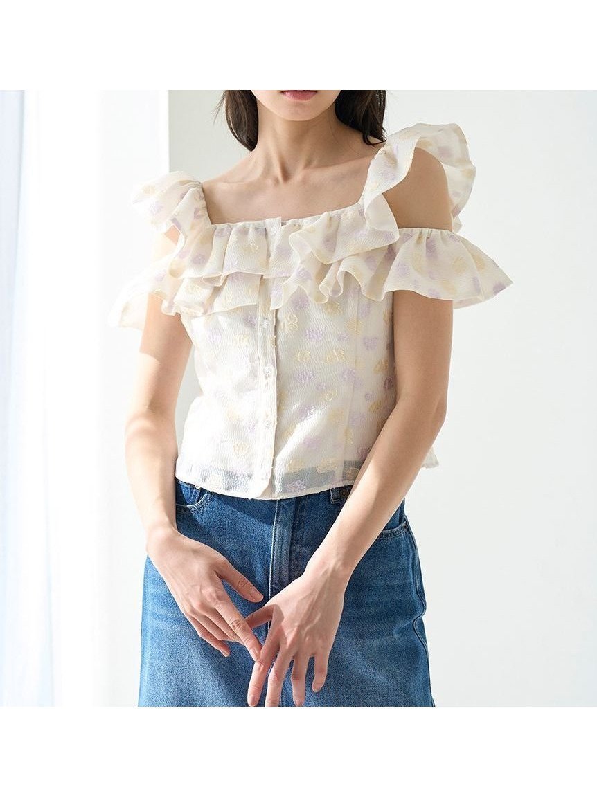 【SNIDEL/スナイデル】華やかさを自在に操る、3WAY仕様のフラワージャガードブラウス 人気、トレンドファッション・服の通販 founy(ファニー) 【スナイデル/SNIDEL】 トレンドファッション・スタイル  Fashion Trends ファッション、ブランド PICK UP! Spotlight on Fashion Brands ファッション Fashion レディースファッション Ladies' Fashion Online トップス・カットソー Tops/Tshirt シャツ/ブラウス Shirts/Blouses オフショルダー Off Shoulder 春 Spring ショルダー Shoulder スクエア Square デコルテ Decolletage パープル Purple フラワー Flower フリル Frills ミックス Mix モチーフ Motif リボン Ribbon リュクス Luxe |ID:prp329100004550466